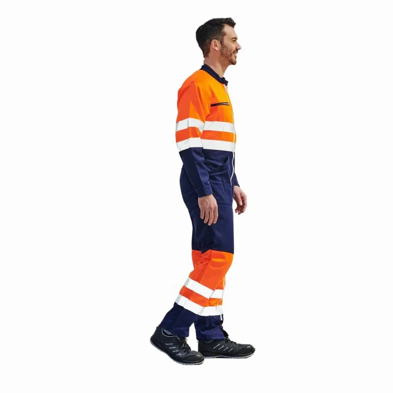 Hurry Jump Combinaison de Travail Flou Espace Vert Voirie Mairie Haute visibilite Homme Cote de Travail Haute visibilite en 20471 Gris/Jaune