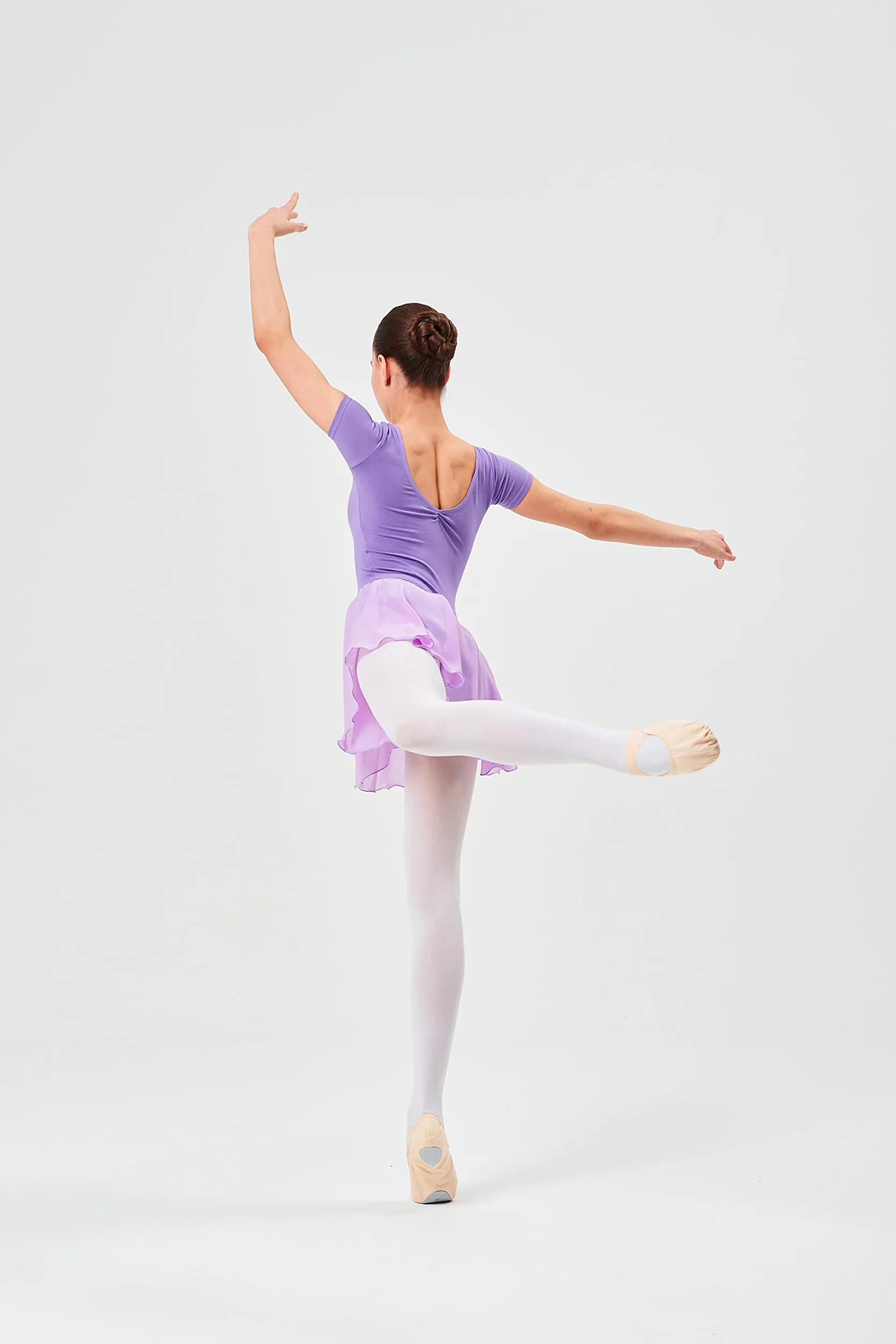 Justaucorps danse fille Betty avec jupette mousseline strass manches courtes danse classique