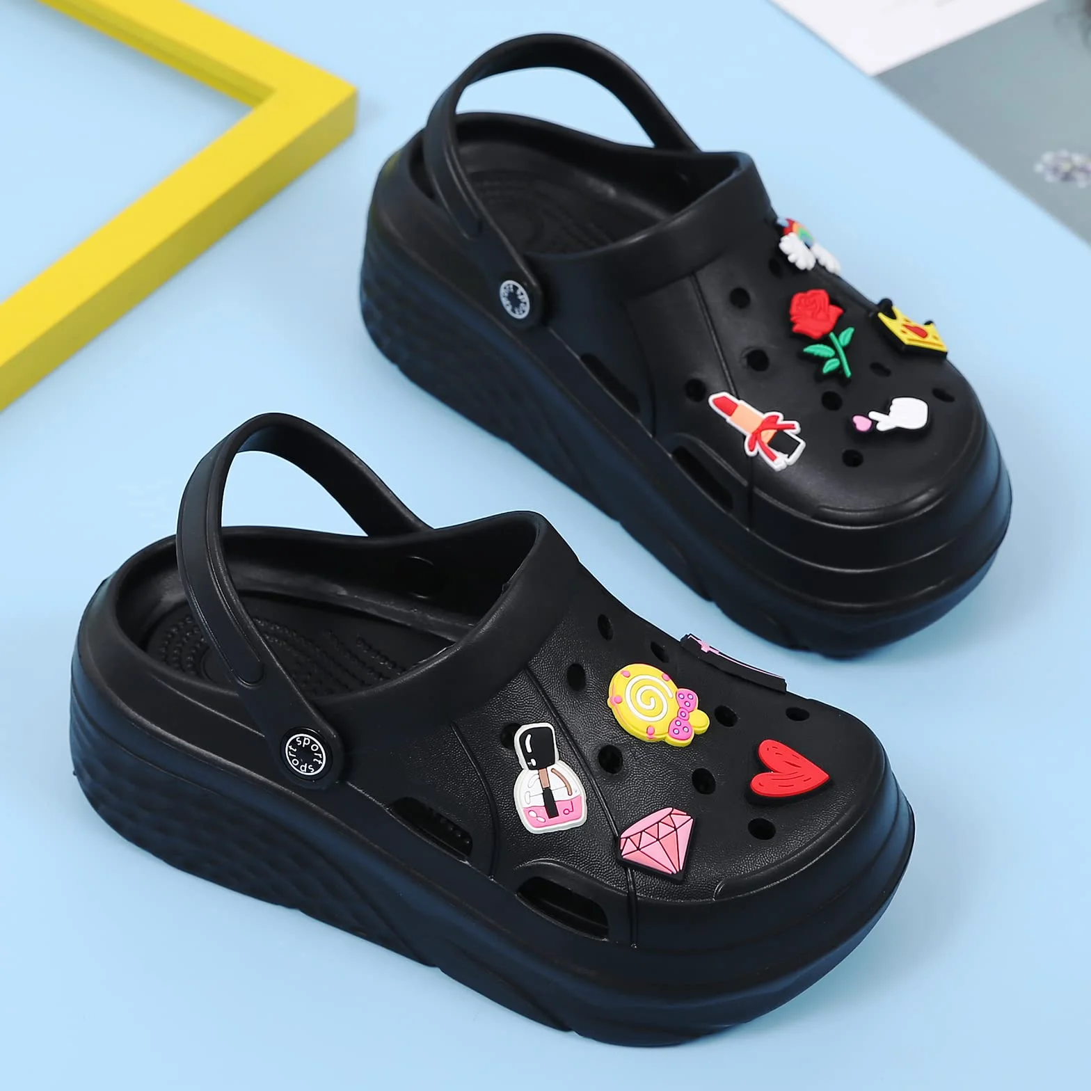 Gardener Sabots à plateforme pour femme - Légères - Slides - Chaussures de jardin