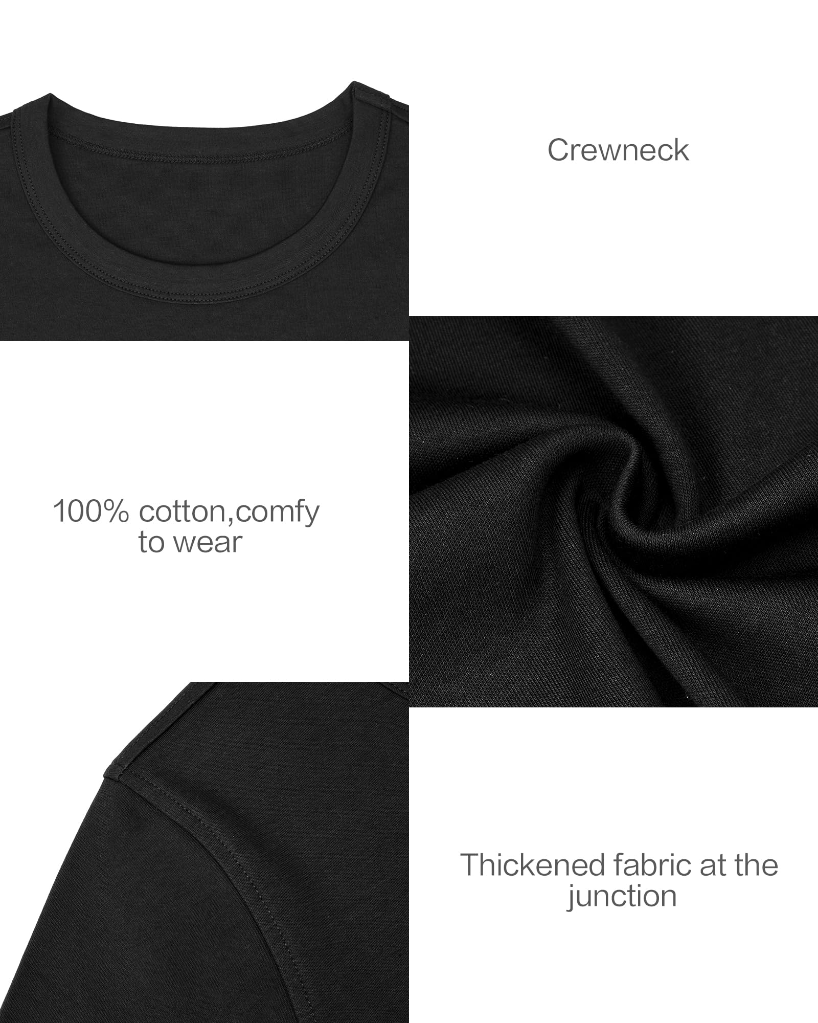 Women's Cotton Crewneck Cropped Short Sleeve Tee