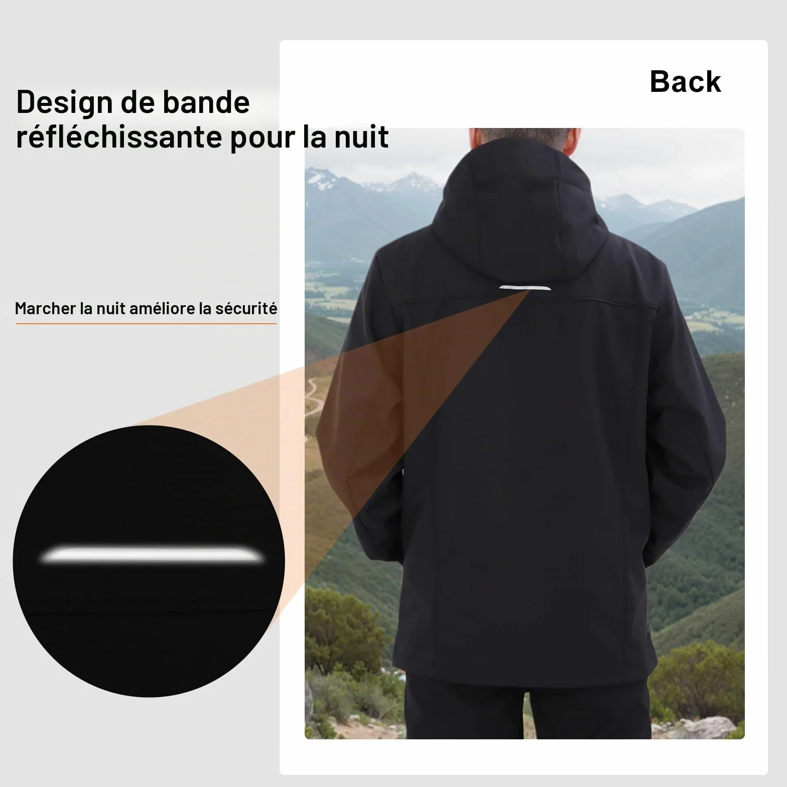 SUKUTU Veste imperméable et Coupe-vent pour homme Couleur unie avec capuche pour l'alpinisme la pêche le camping la Randonnée et la pluie