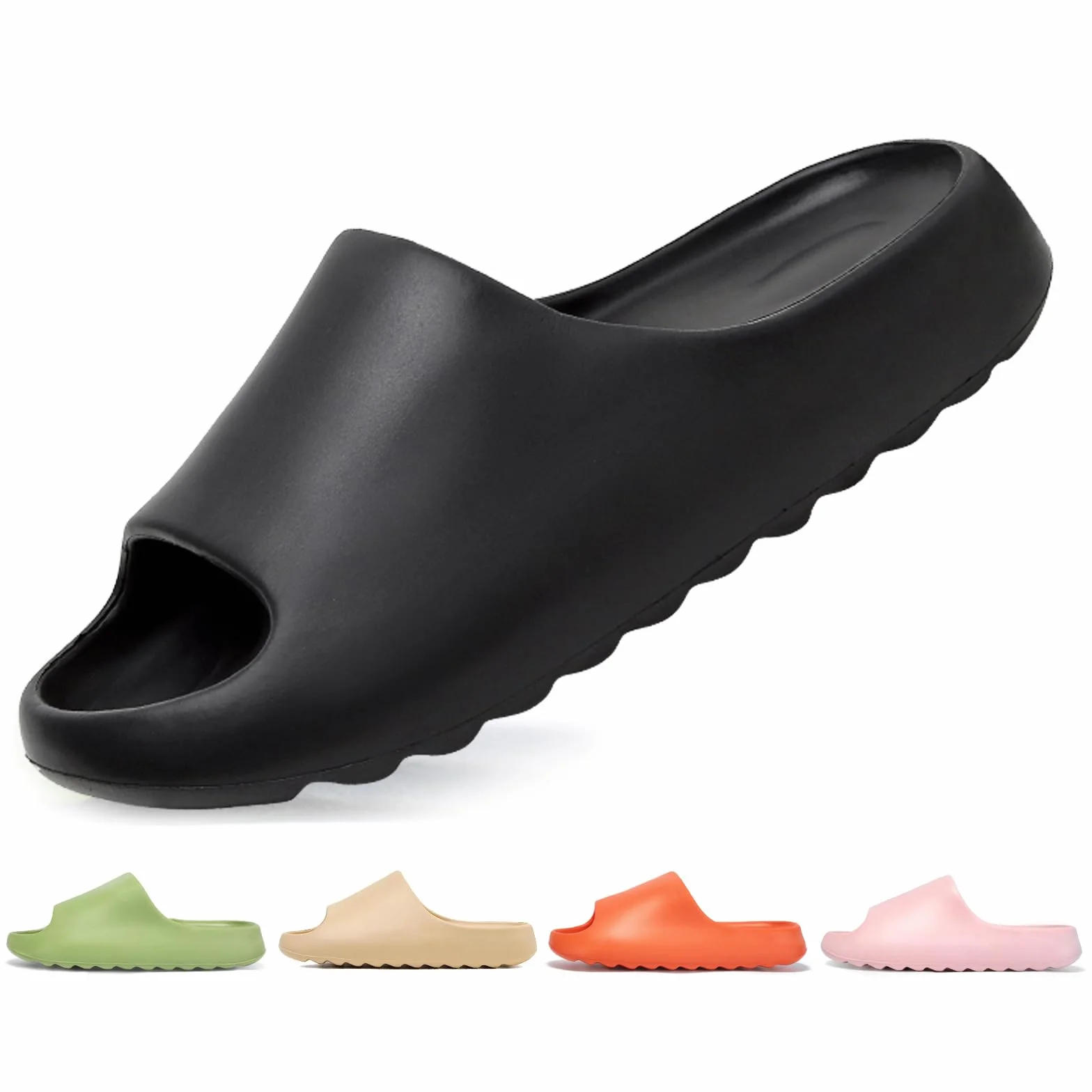 Claquettes Homme Femme Plage Ete Sandales Caoutchouc Antiderapante Piscine Slide Foam