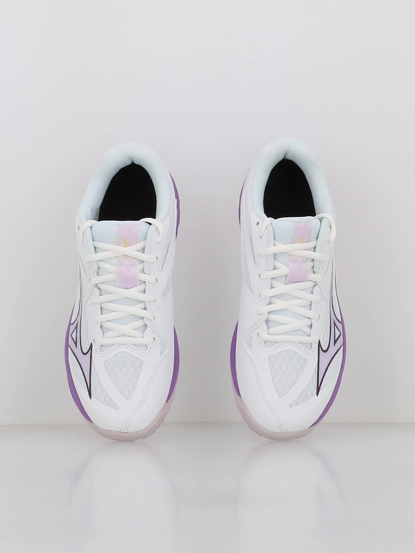 Mizuno Thunder Blade Z V1GC237010 Chaussures de volleyball d'intérieur pour femme Blanc/violet