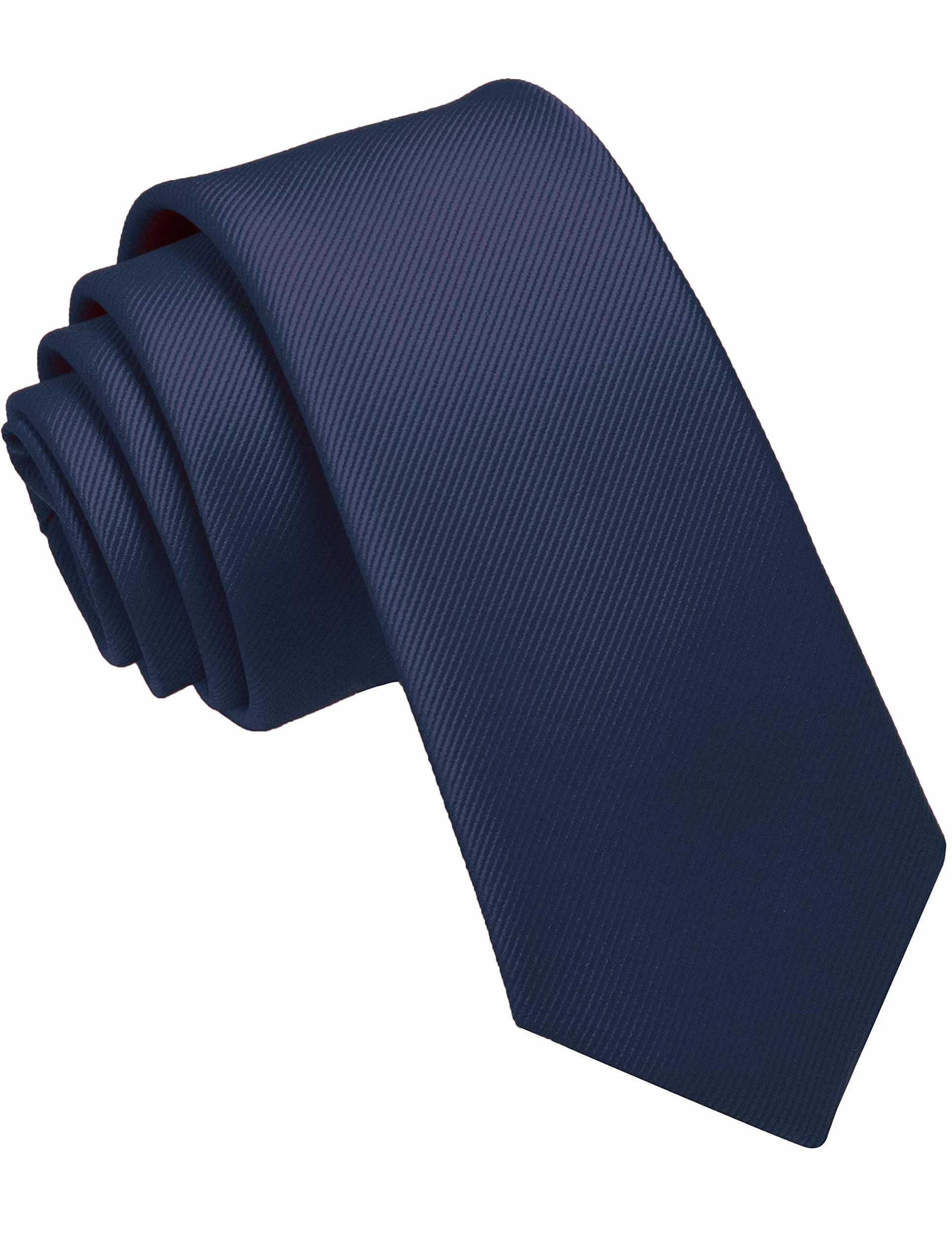Cravate fine pour homme 6 cm couleur unie