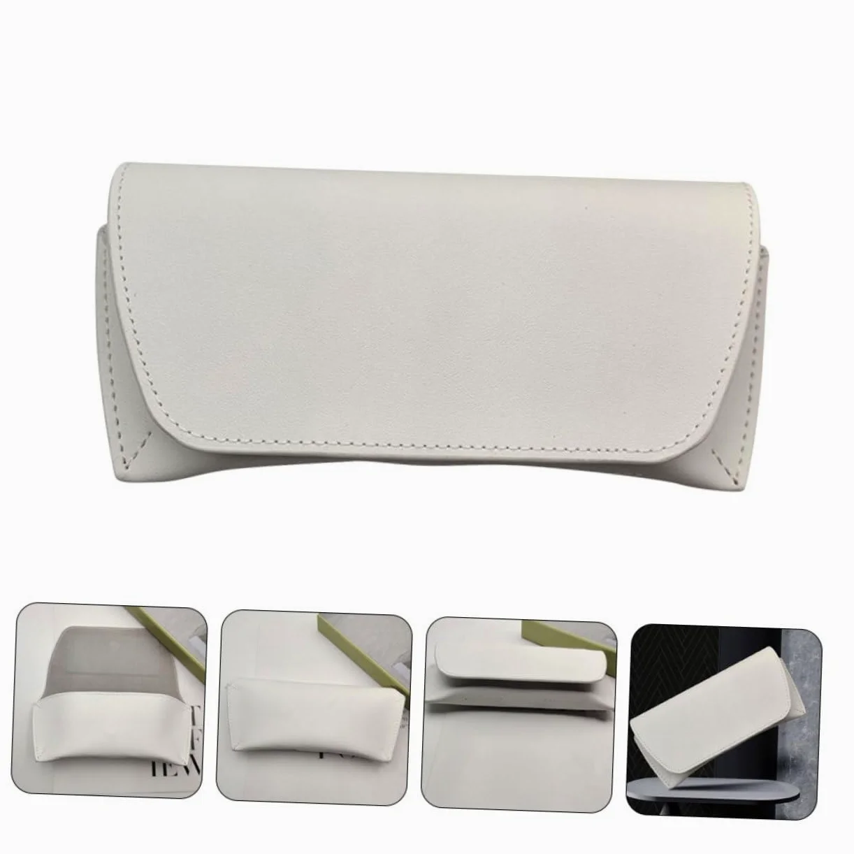 housse de protection pour lunettes étui à lunettes pochette à lunettes portable étuis à lunettes pochette décorative pour lunettes de à lunettes PVC blanche