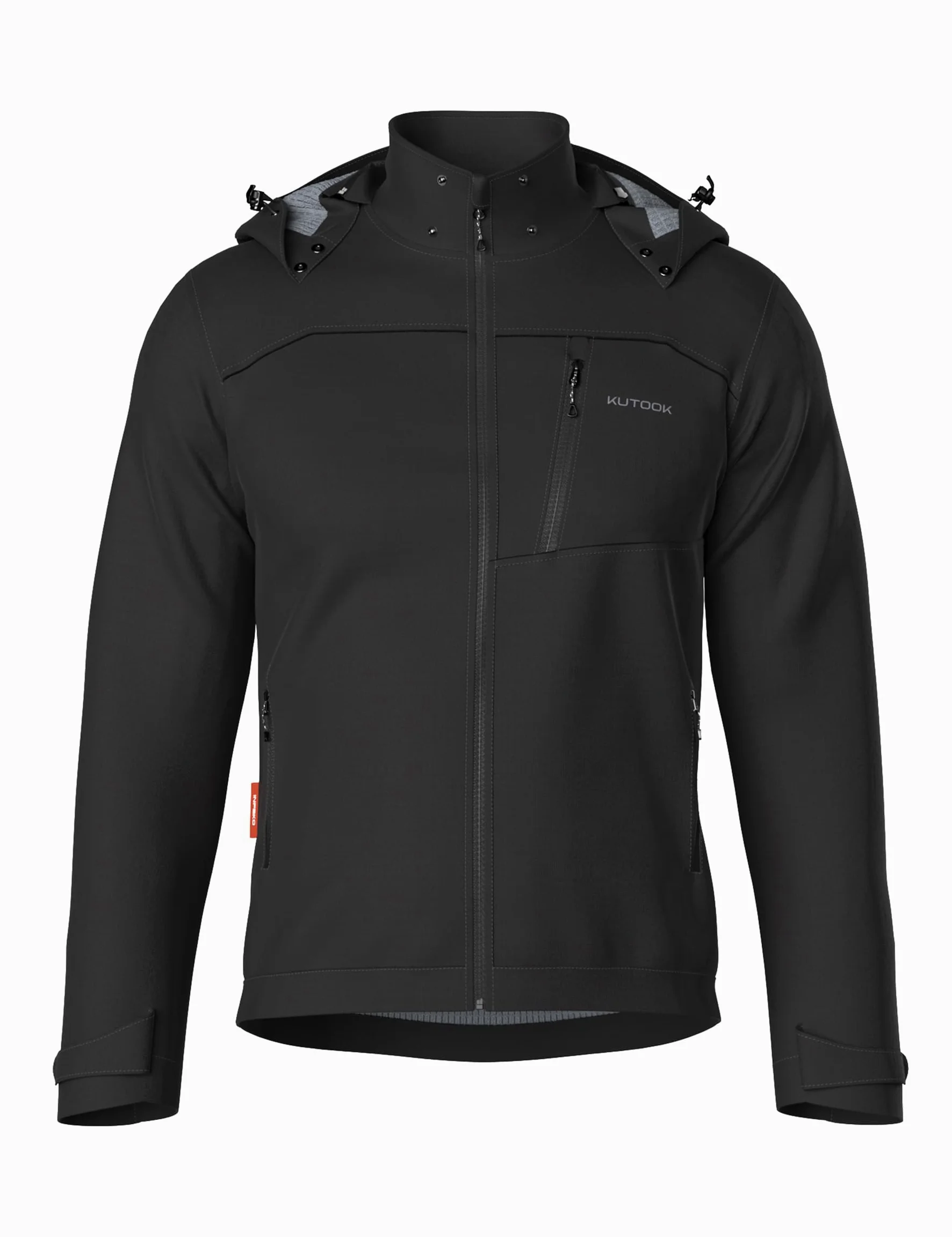 KUTOOK Veste Softshell Randonnée Hommes d'hiver Imperméable Coupe-vent Veste Polaire Cyclisme Homme Veste de Sport en Plein Air