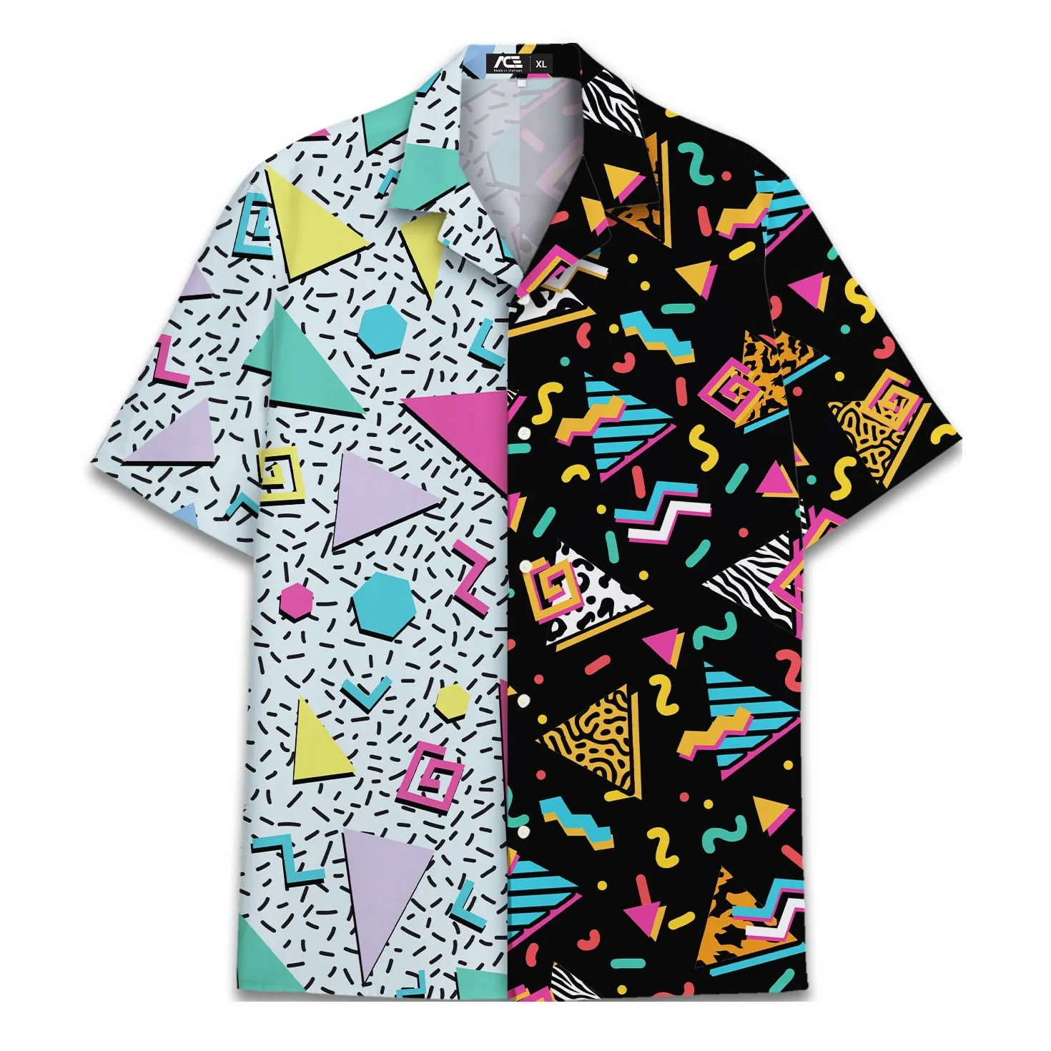 ACEPrints Chemise hawaïenne pour homme, chemise boutonnée décontractée pour homme, chemise hawaïenne à manches courtes boutonnée pour homme