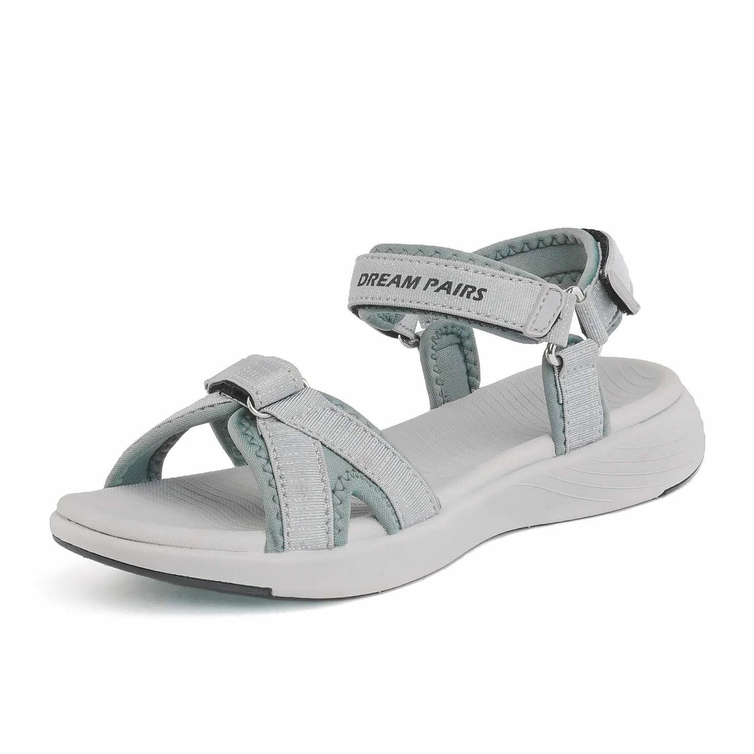 DREAM PAIRS Sandales de Randonnée Femme Confortables Antidérapantes Légères à Brides Réglables Semelle Amortissante Marche Trekking Extérieur Plage Été