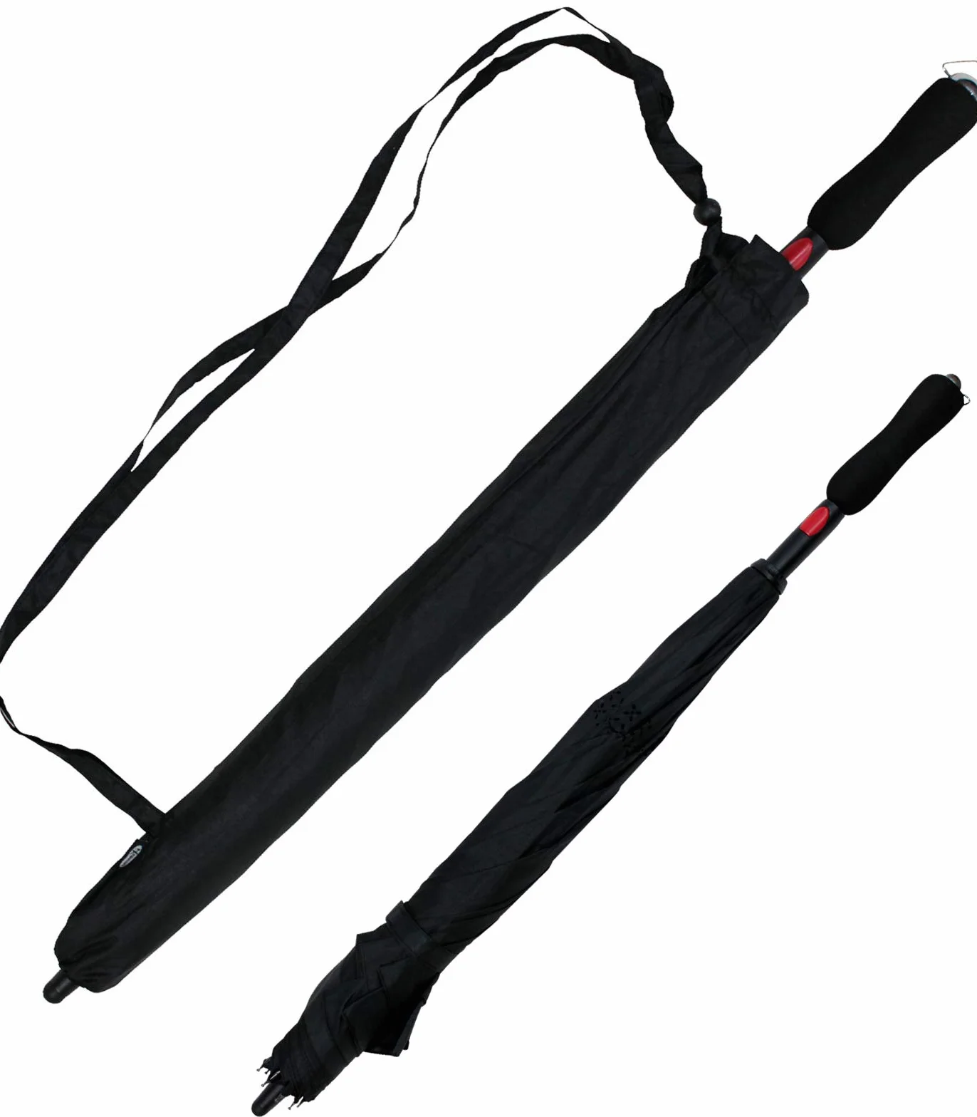 iX-brella Parapluie inversé pour ouvrir automatiquement retourné, noir/noir, 106 cm