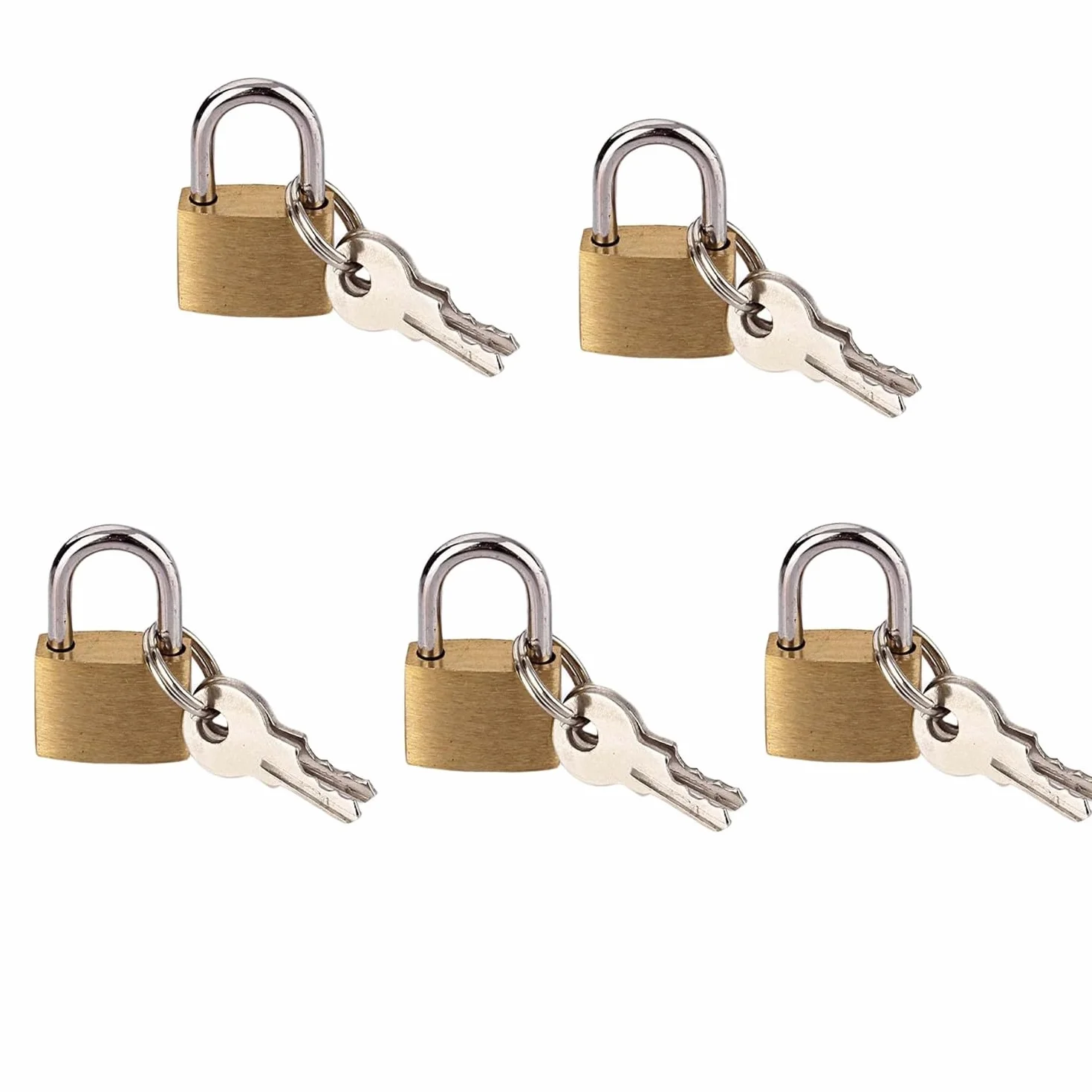 Petits cadenas 5 pièces mini cadenas casier valise 20mm serrures bagages 10 clés