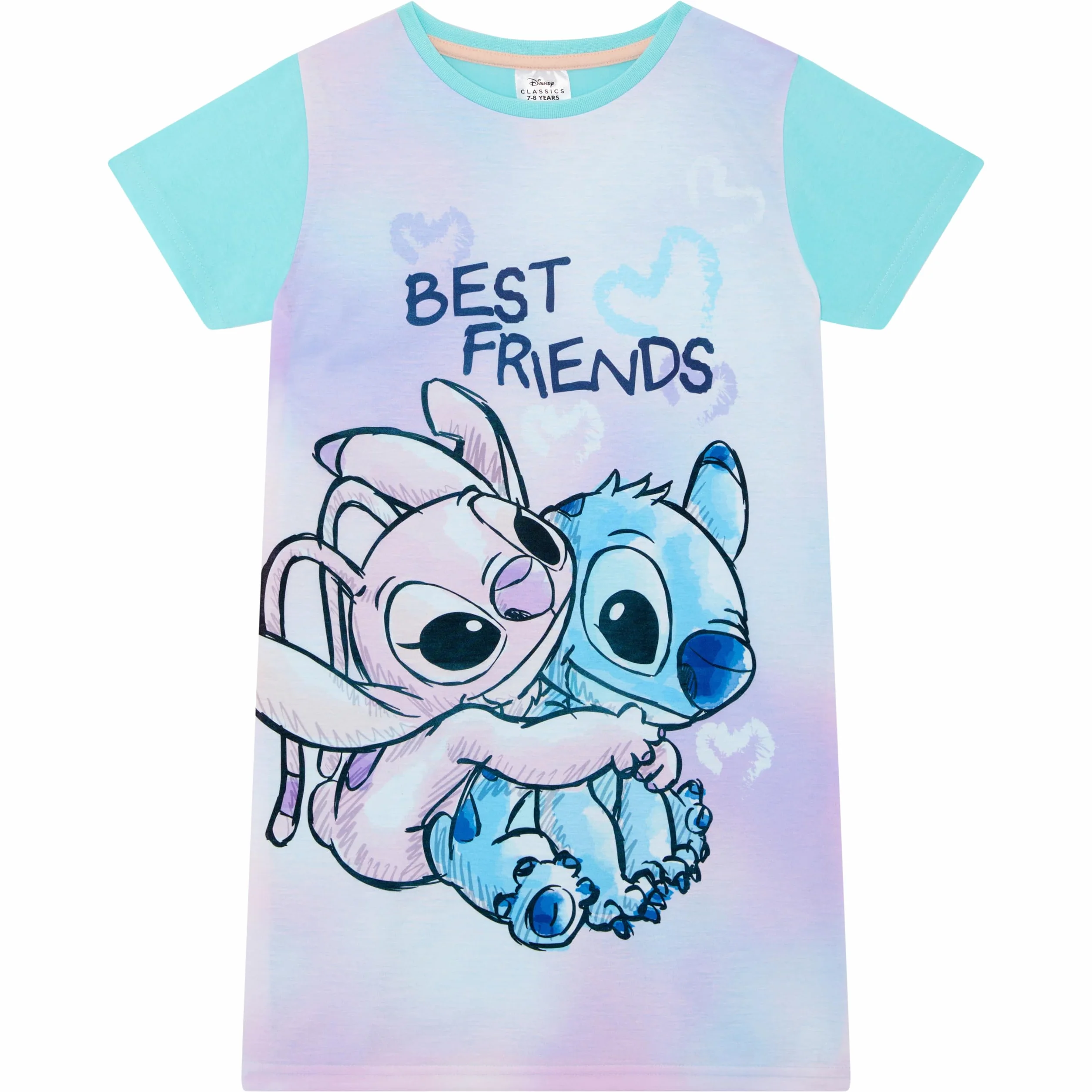 Lilo et Stitch Chemise de Nuit Enfant Fille - Manches Courtes ou Longues
