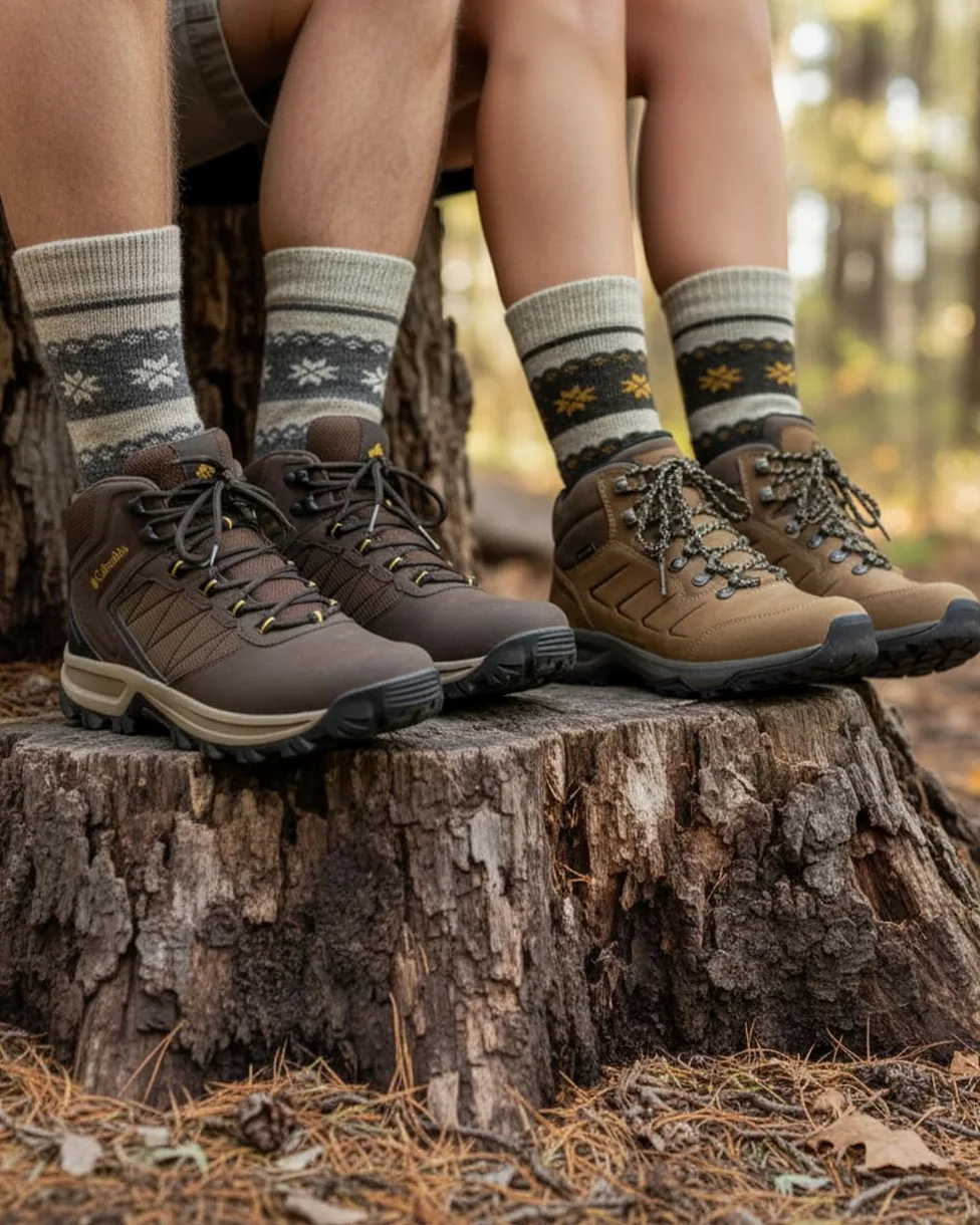 GoWith Alpaca Wool Socks for Men and Women, Unisex Thermal Crew Socks for Hiking, Work, Outdoor, Mod:3097, 2 Pairs