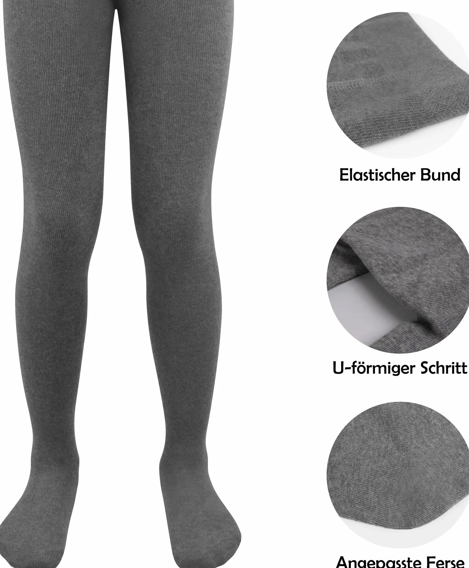 Libella Lot de 3 collants pour enfants garçons, coton unicolores