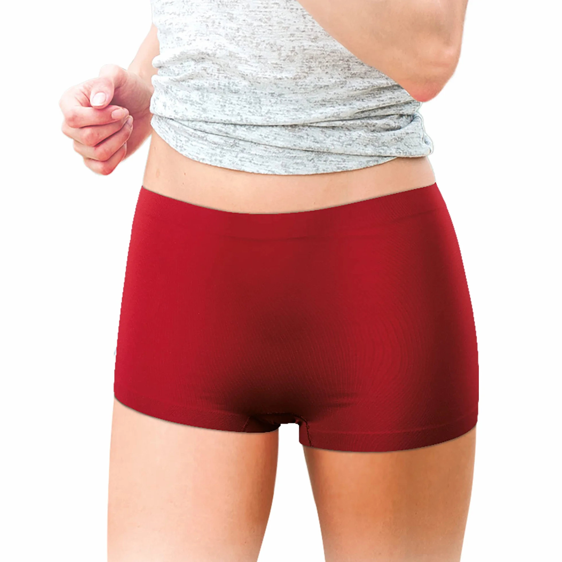 Thuasne - Shorty de Sport Thermoseam - Coutures Plates - Réduction des Frottements - Tissu Aéré - Maintien du Haut des Cuisses - Rouge, XL