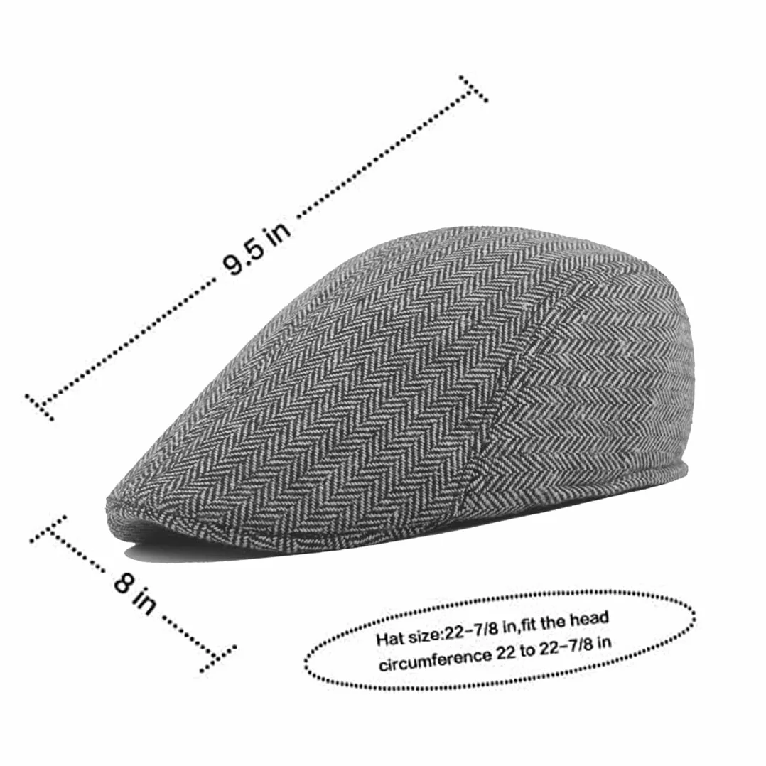 Béret Homme Pur Chanvre Gris Taille Unique Casquette Plate