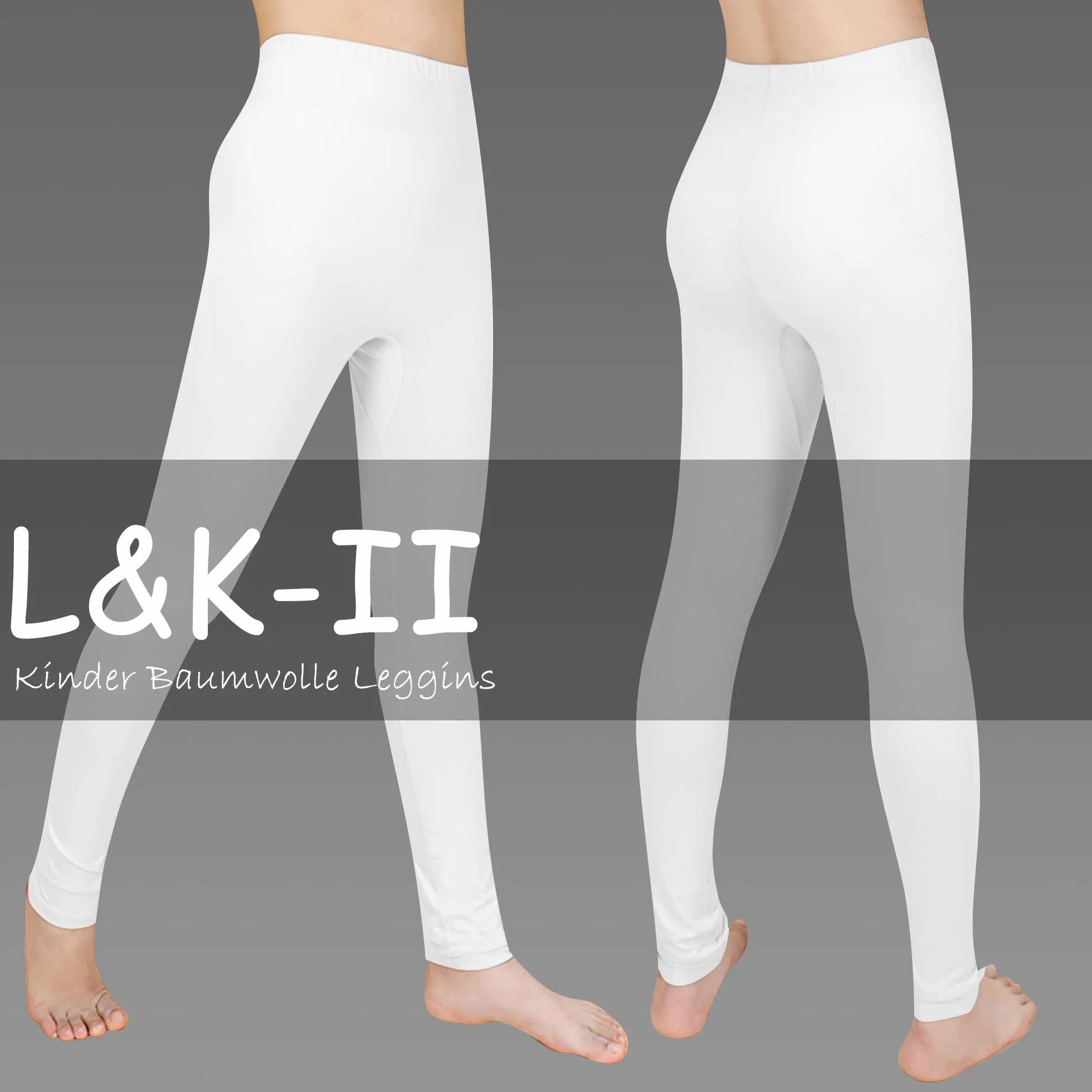 L&K-II Filles Leggings Longs Pantalons Coton Leggins Sport Enfants Doux Leggings Ceinture élastique Leggins Filles，Taille:110-164