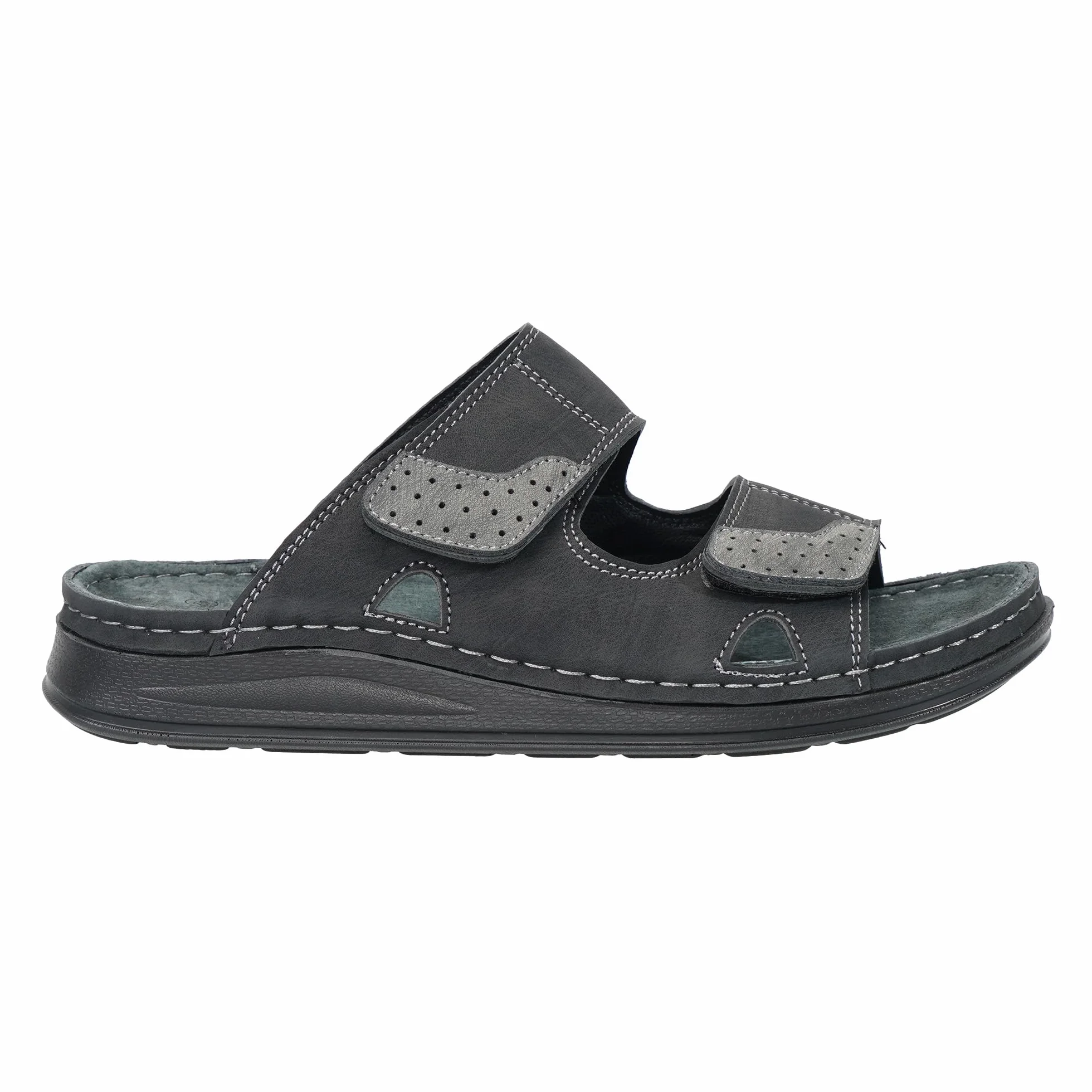 JOMIX Sandales Homme Scratch Réglable Semelle Liège Confortable Antidérapante Été