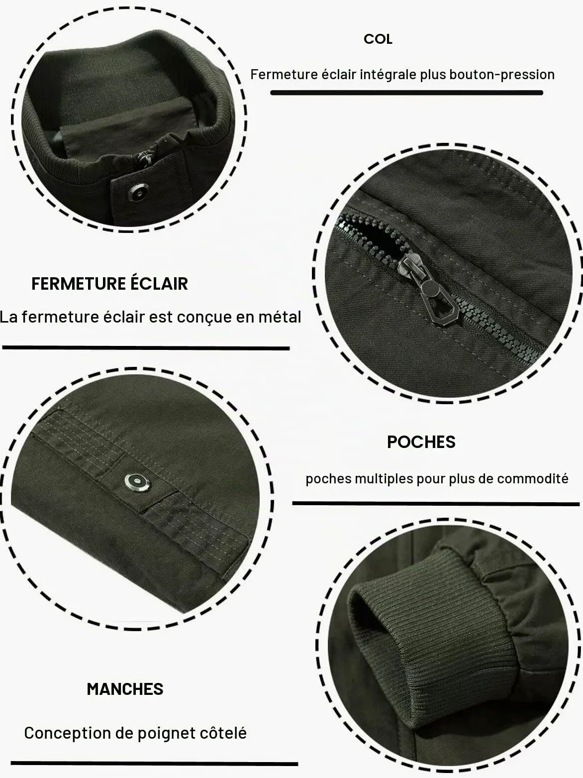 Jinsha Blouson Aviateur Homme Coton Hiver RandonnéE Escalade Zipper Veste Militaire Bombers Cargo Homme Multipoche ExtéRieur Manteau Coupe-Vent Travail VêTements D’ExtéRieur