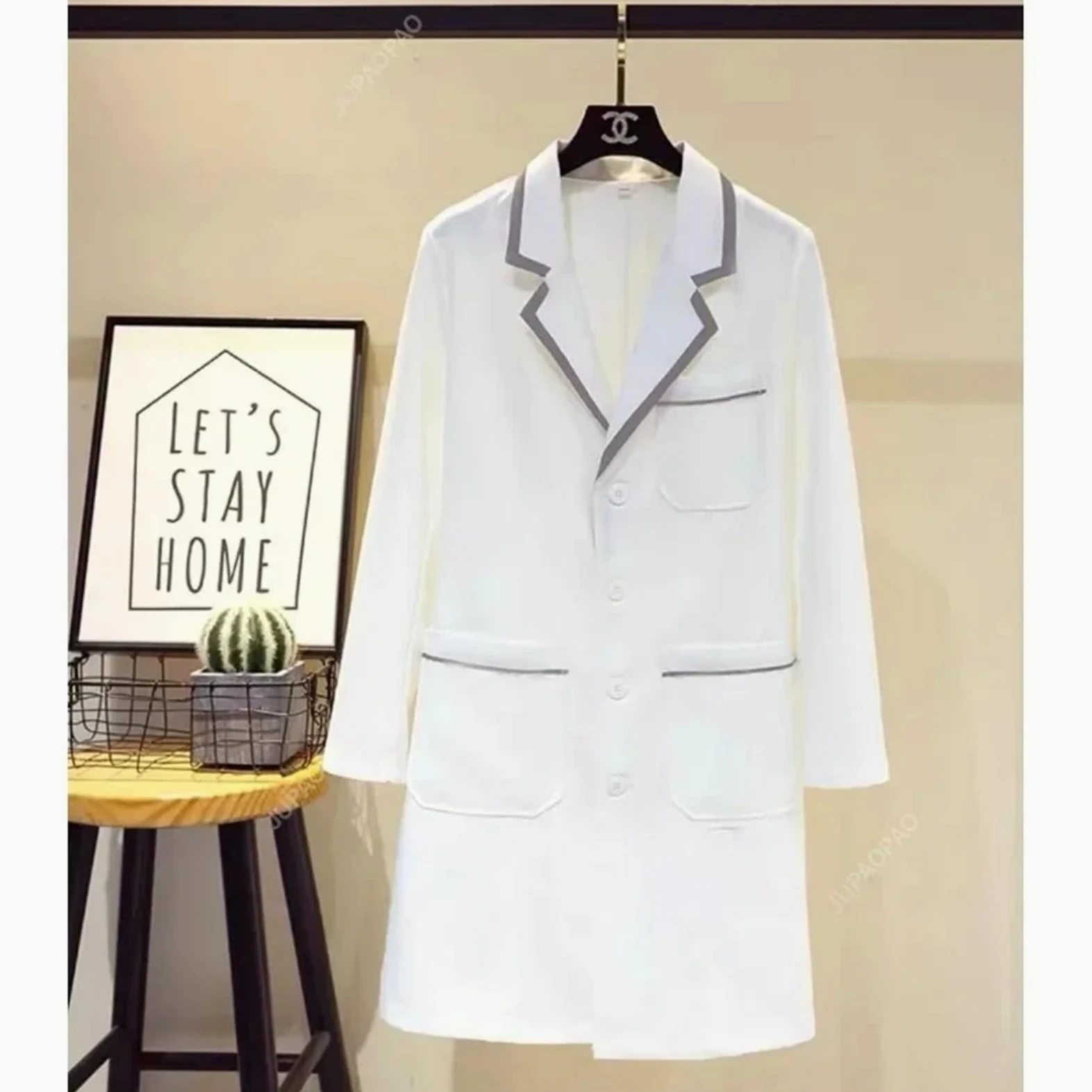 Blouse Medicale Femme Uniforme de beauté, esthéticienne, Responsable de la Peau, vêtements de Travail, Spa, Blanc, Grande Taille, Blouse de Laboratoire à Manches Courtes, Salon de Coiffure