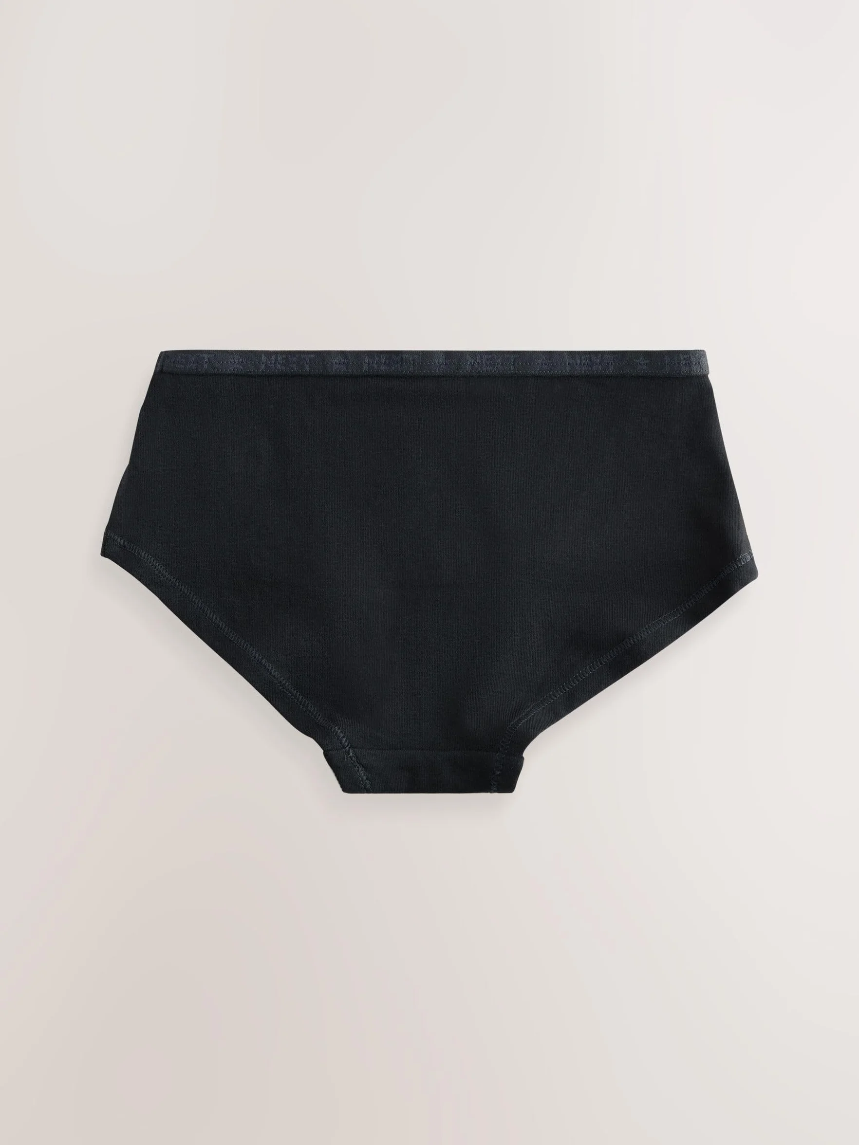 NEXT Fille Slip Taille Basse, Lot de 7 Noir 7 Ans-8 Ans