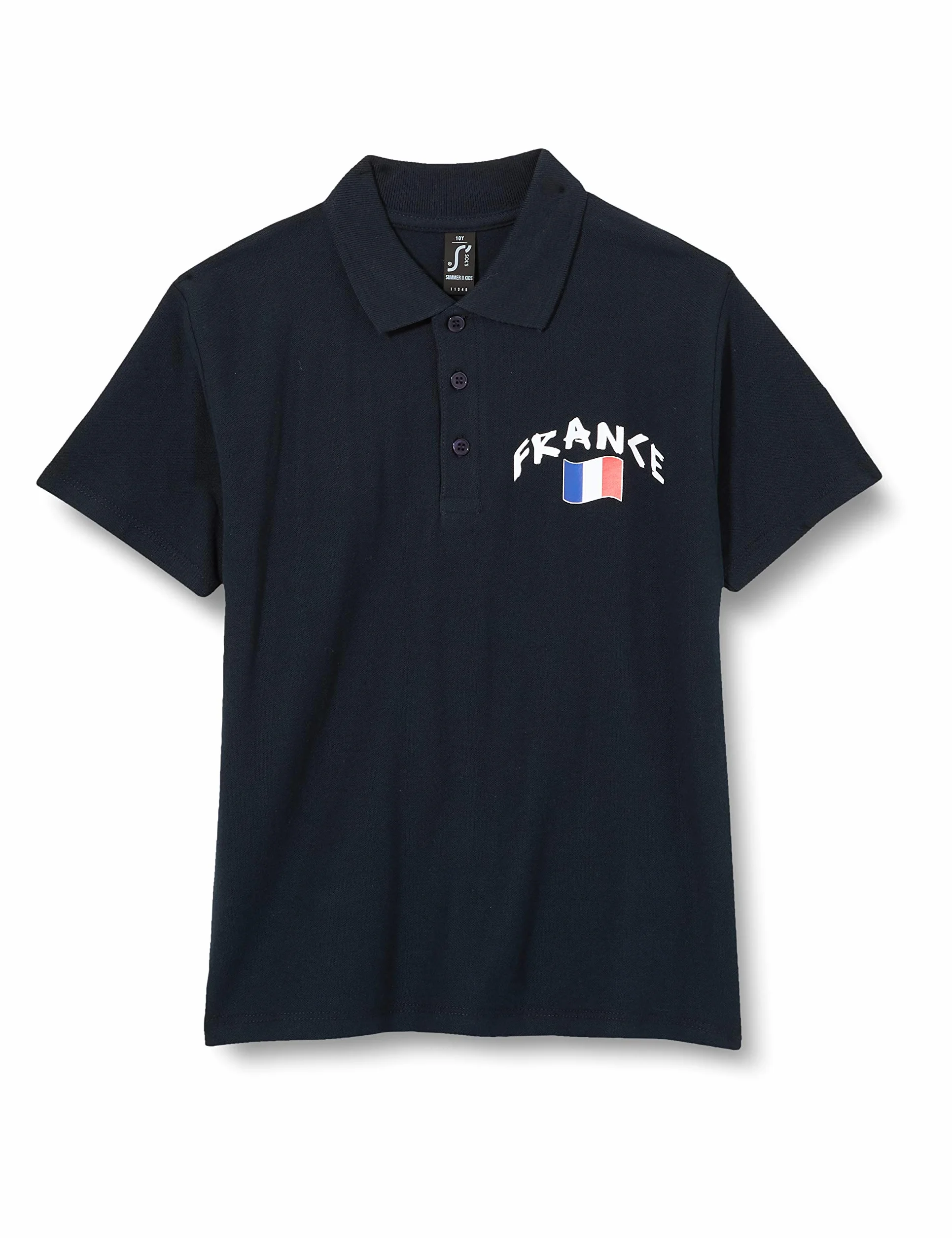 Polo Rugby Enfant France Bleu Marine Mixte