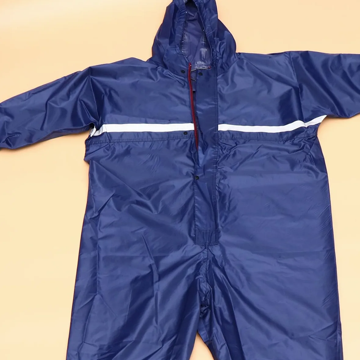 Combinaison de Travail Antistatique Imperméable Bleue 3xl-185 avec Capuche Intégrée, Manteau Professionnel une Pièce pour Usage Industriel et Protection en Milieu Humide