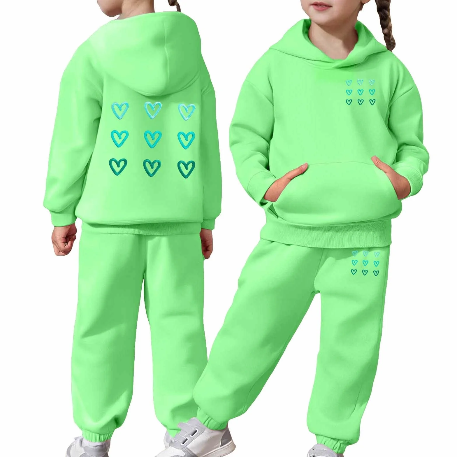 Survêtement enfant manches longues pull capuche pantalon ensemble sport ado école