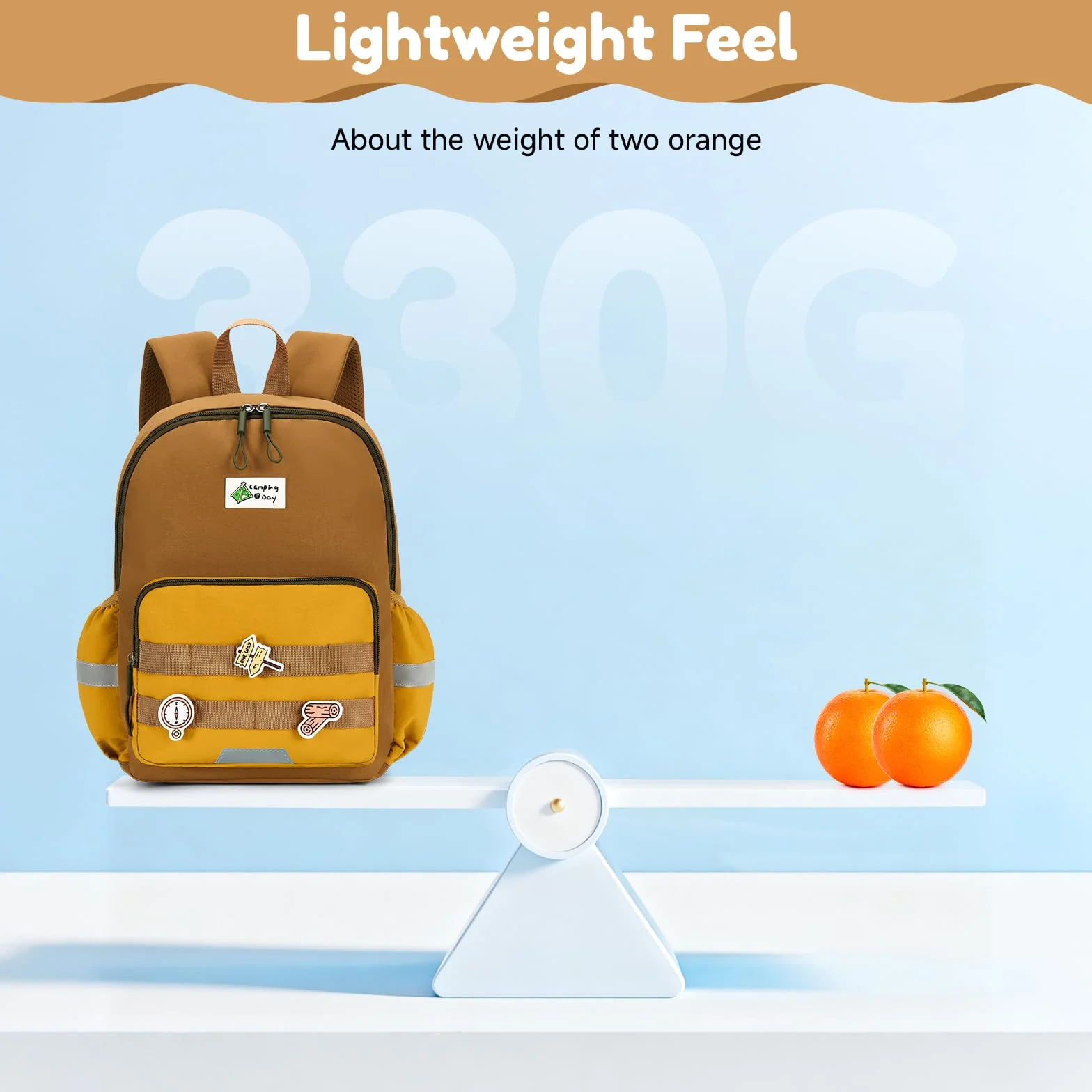 PROTAURI Sac à Dos Enfant Maternelle Garçons, Cartable Léger avec Sangle de Poitrine, Bande Réfléchissante, Kaki
