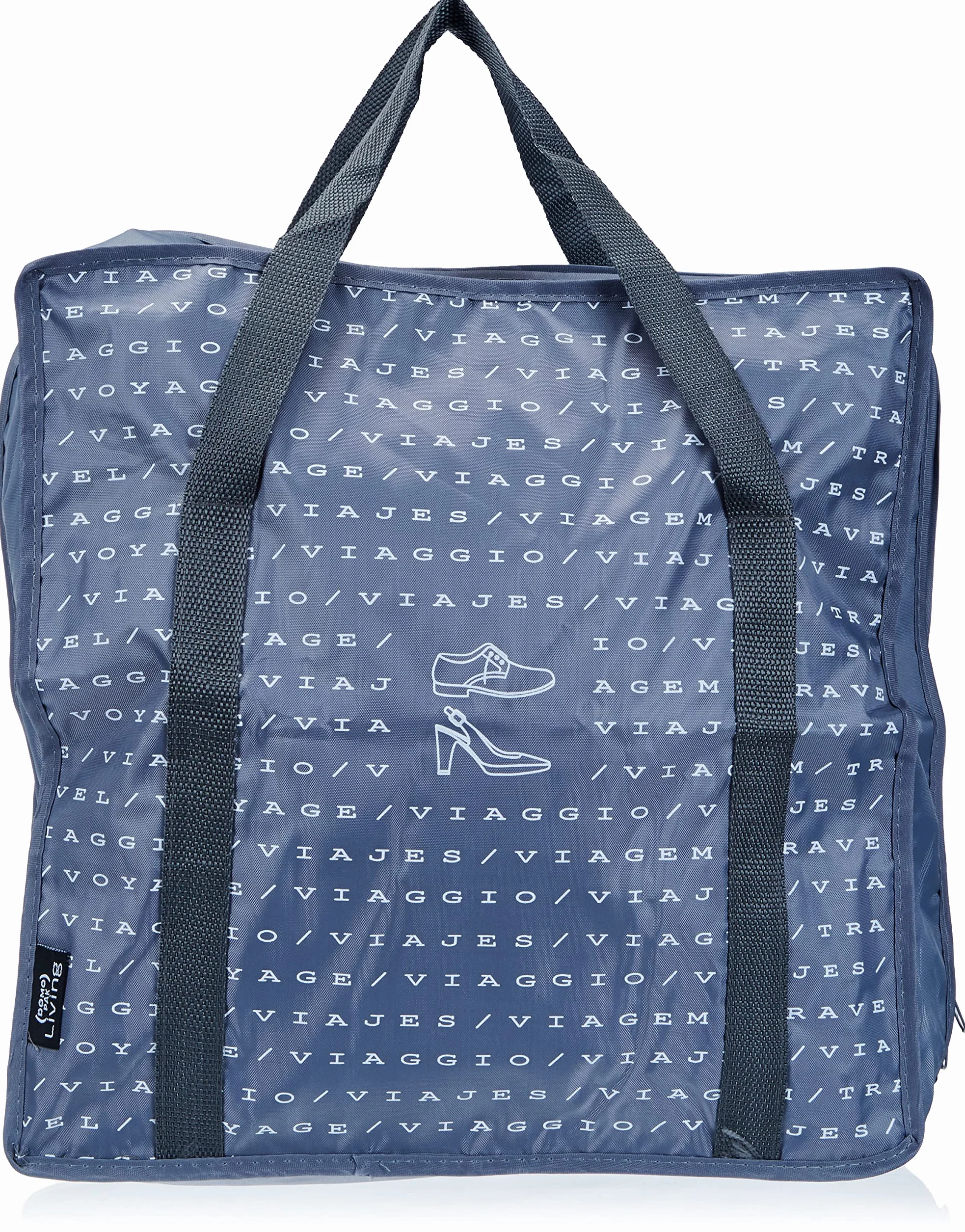 Domopak Living 8001410070708 Porte Chaussures 6 Paires, Polyester, Gris, 36 x 36 x 17 cm