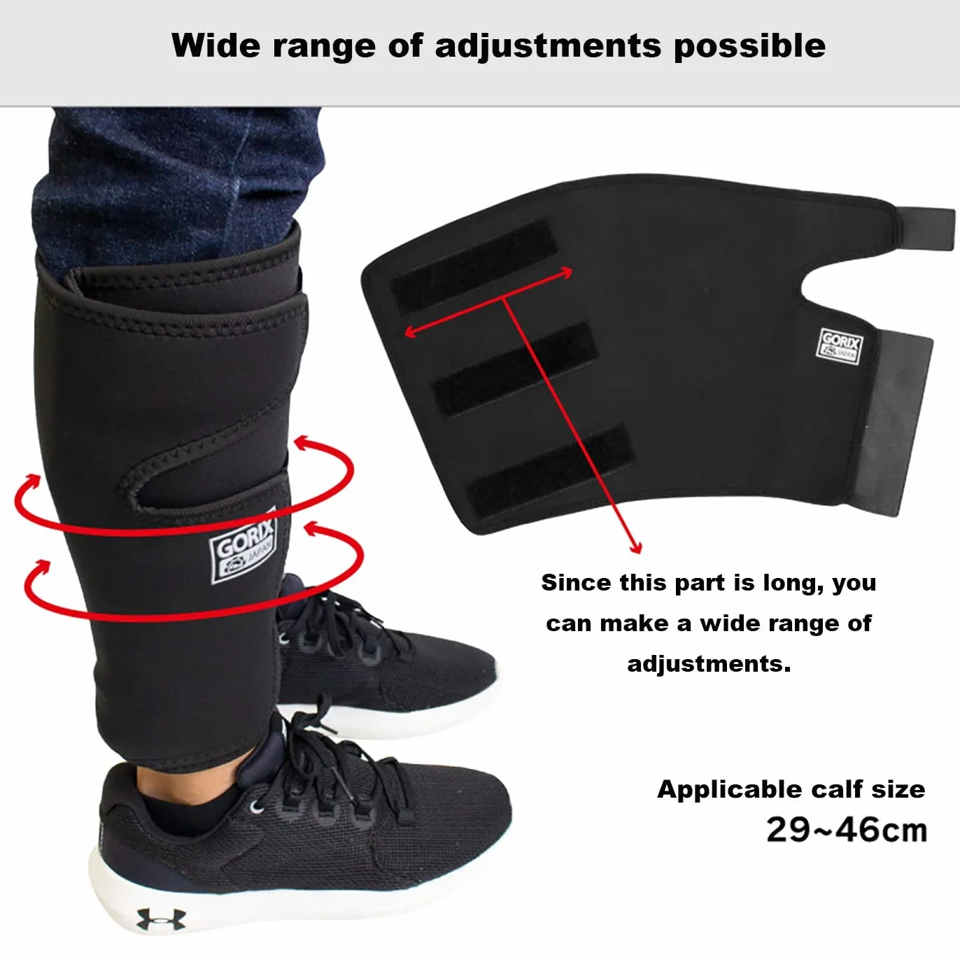 GORIX GX-SUSOLOCK Sangle de Protection pour Cheville Noir
