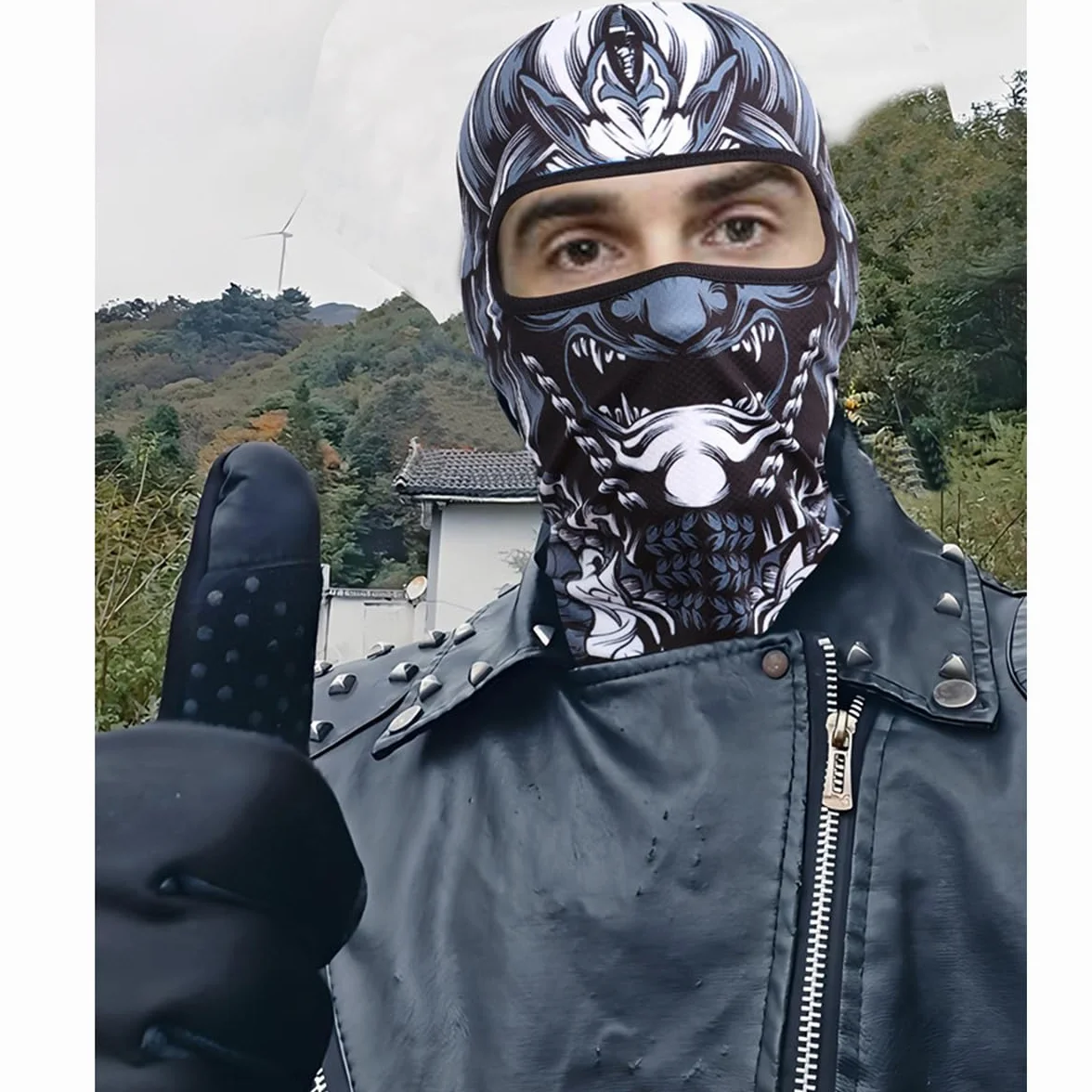 Cagoule d'été pour homme et femme - Respirante - Avec imprimé tête de mort - Masque de moto - Masque de ski - Coloré #1