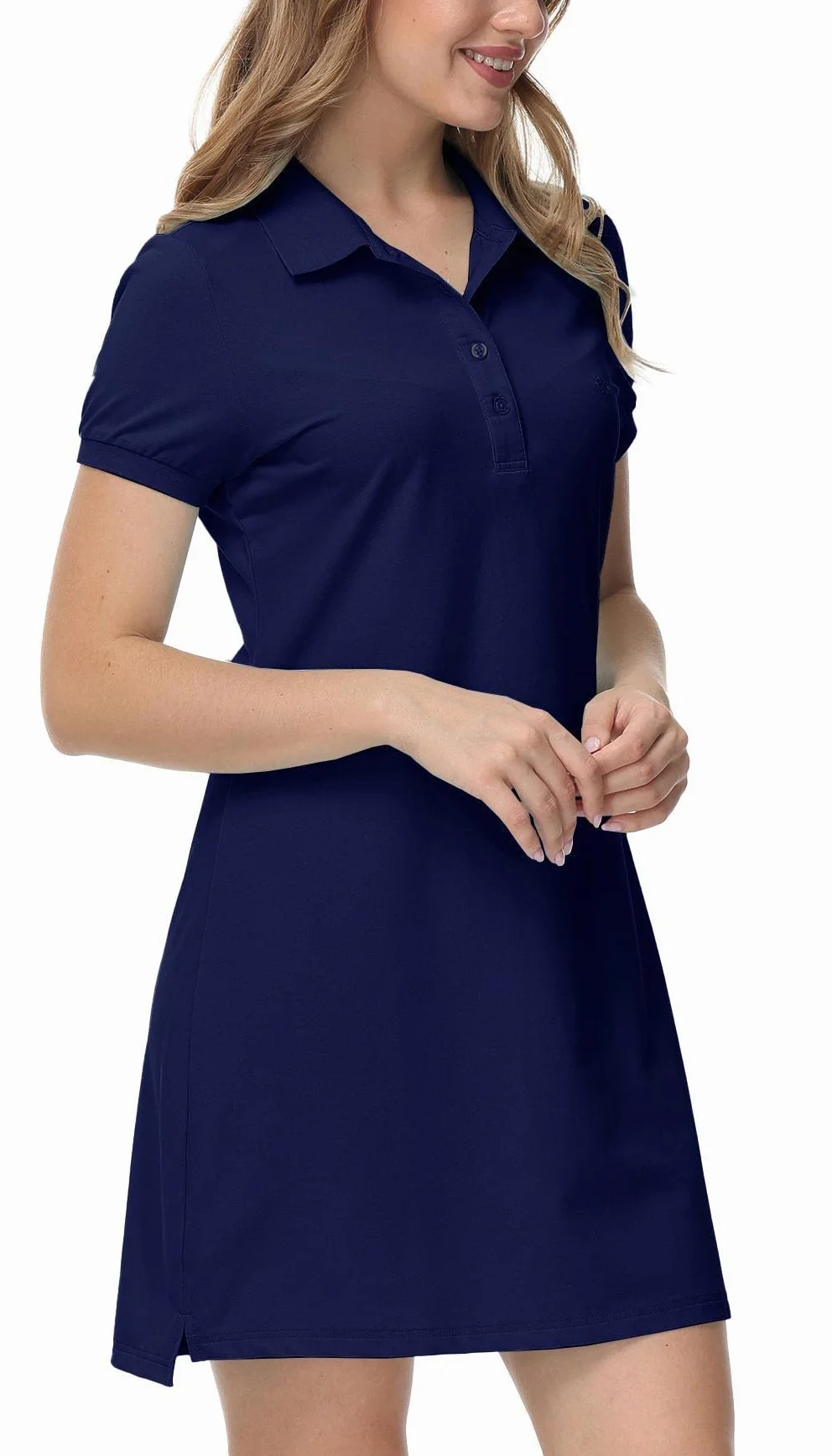 Femme Polo Robe Manches Courtes Coton Sport Tennis Golf Dress