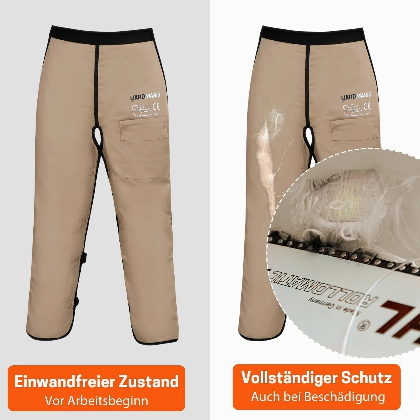 Legging de sécurité de type A pour tronçonneuse, chaps de protection contre les coupures, chaps réglables pour tronçonneuse, tablier de protection contre les coupures pour hommes/femmes