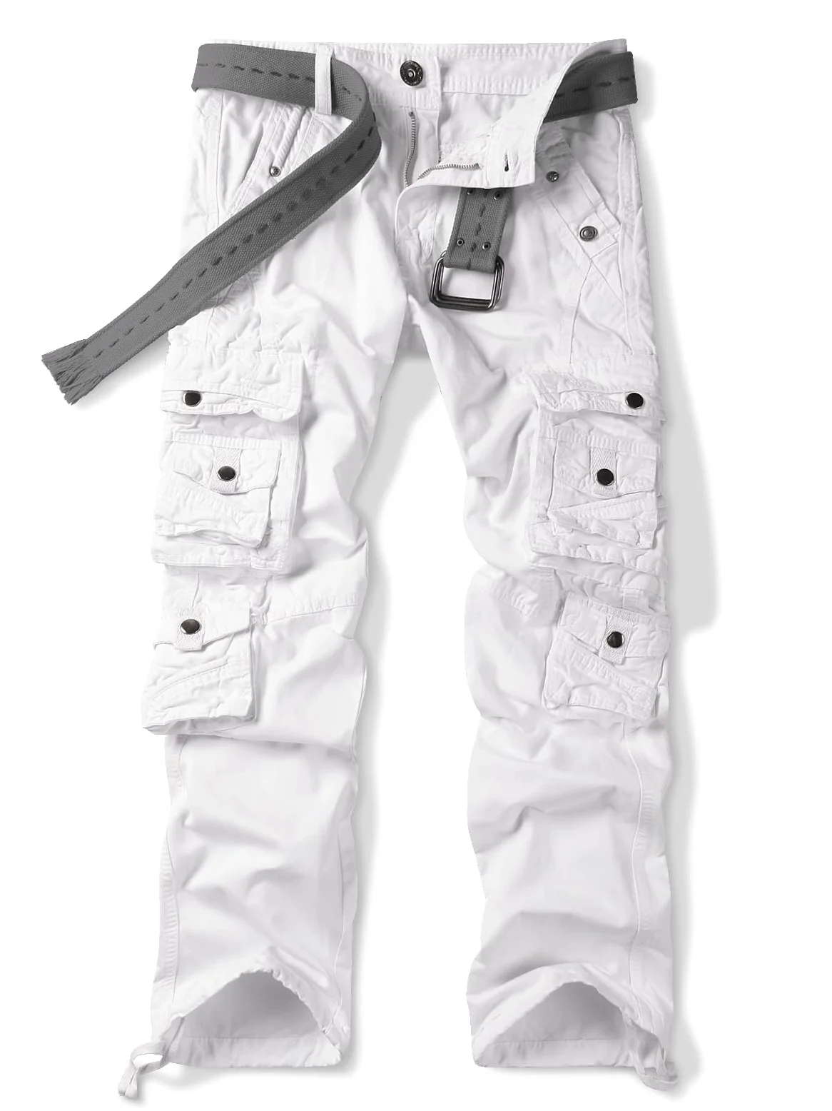 Aeslech Pantalon de travail cargo décontracté en coton pour femme - Taille haute - Pour voyage, randonnée, Y2K - Avec plusieurs poches
