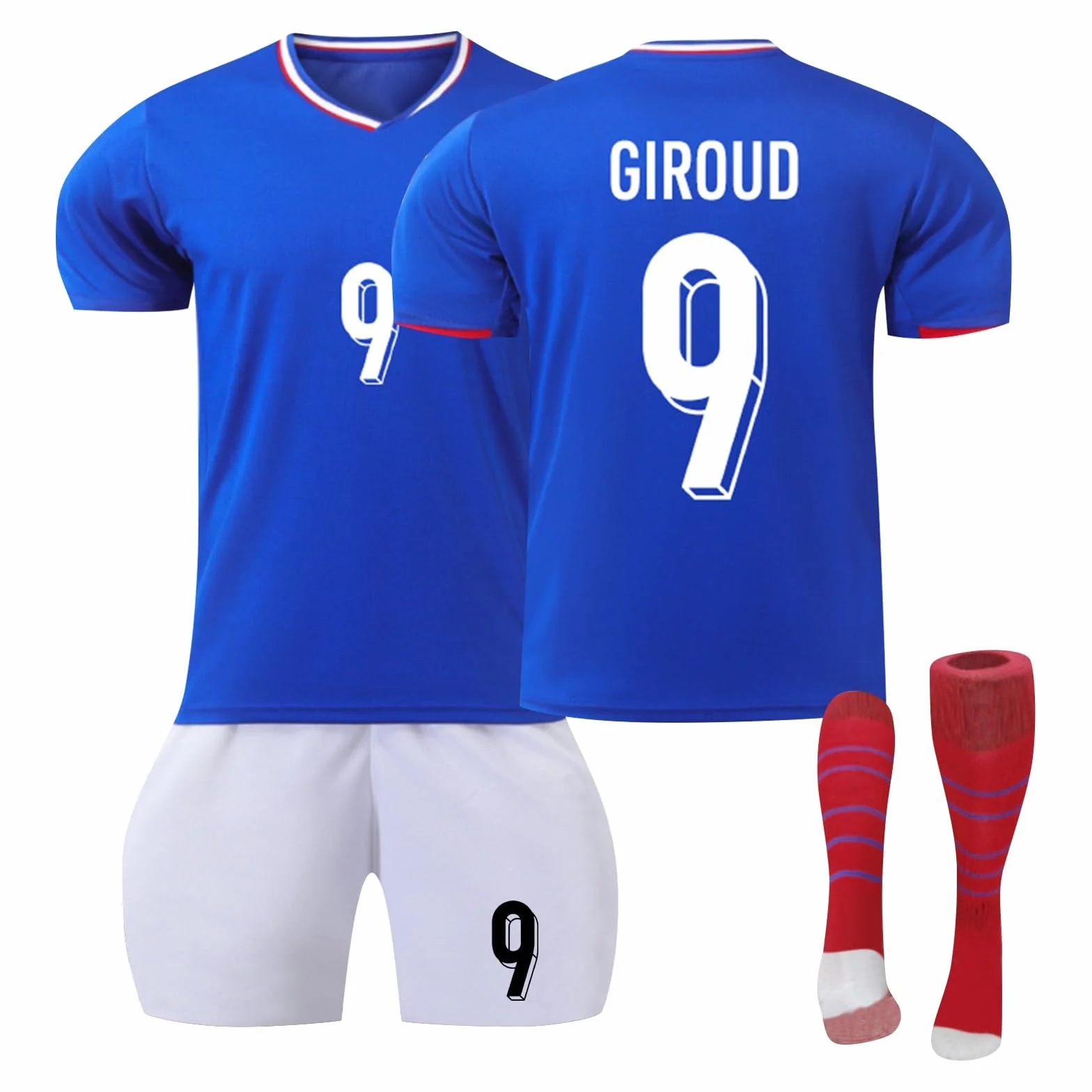 Maillot de Foot Enfant Homme 2024 2025 3 Pièces Ensemble Foot Soccer Jersey T-Shirt Short Chaussettes