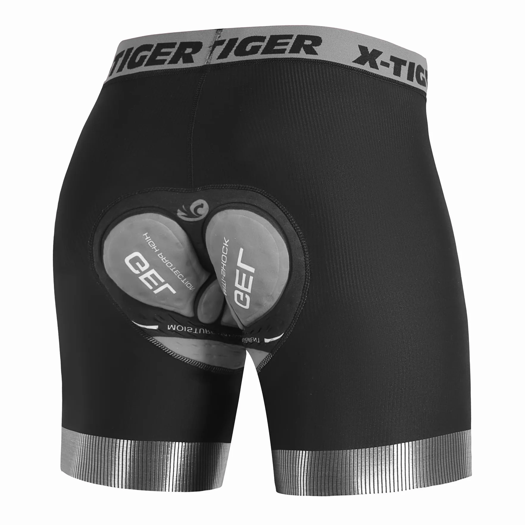 X-TIGER Short Cycliste Homme 5D Padded VTT Cyclisme Shorts Velo Coussin Fast Drying Cuissard