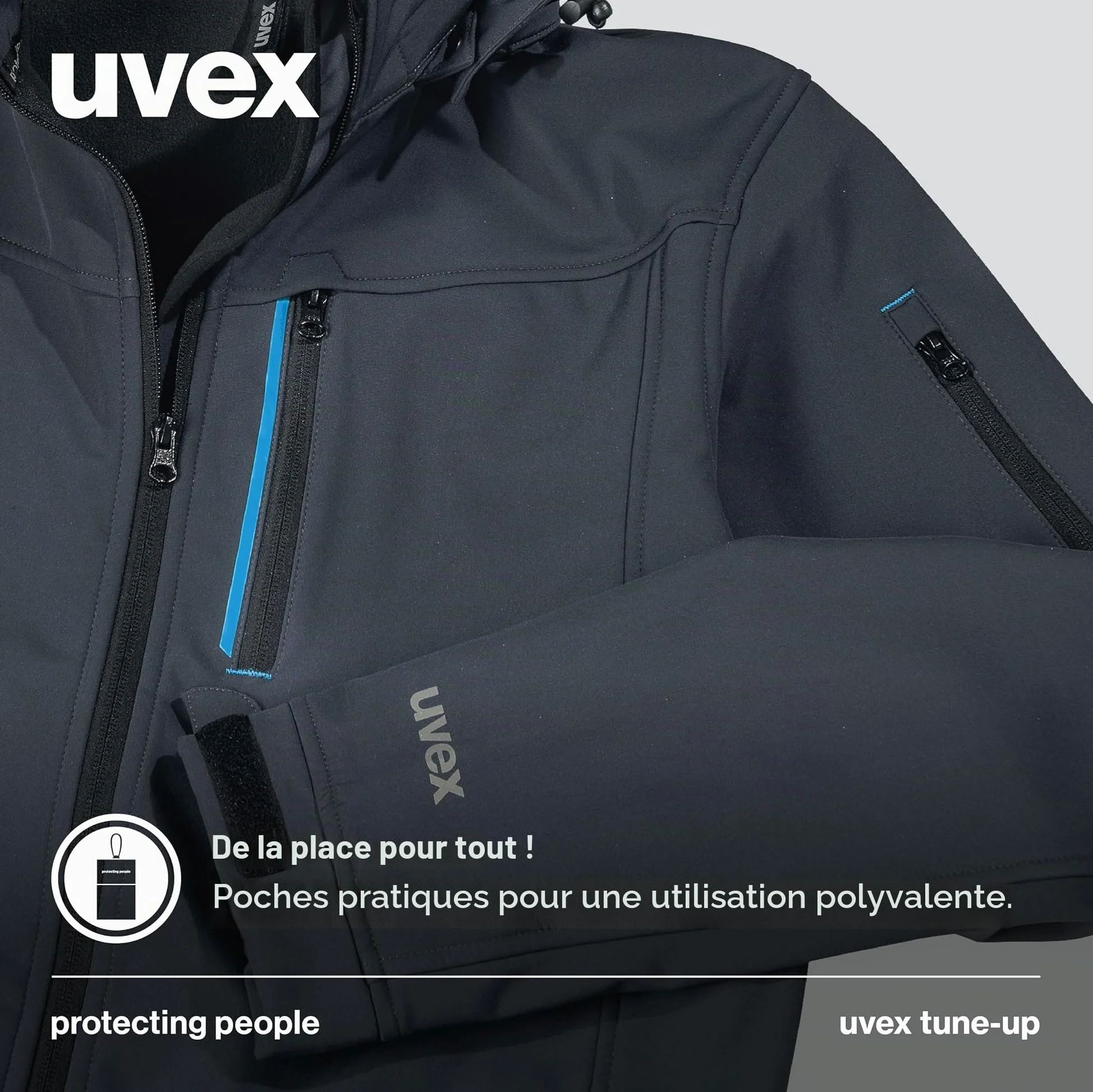 Uvex tune-up veste de travail softshell - pour hommes - Veste d'extérieur