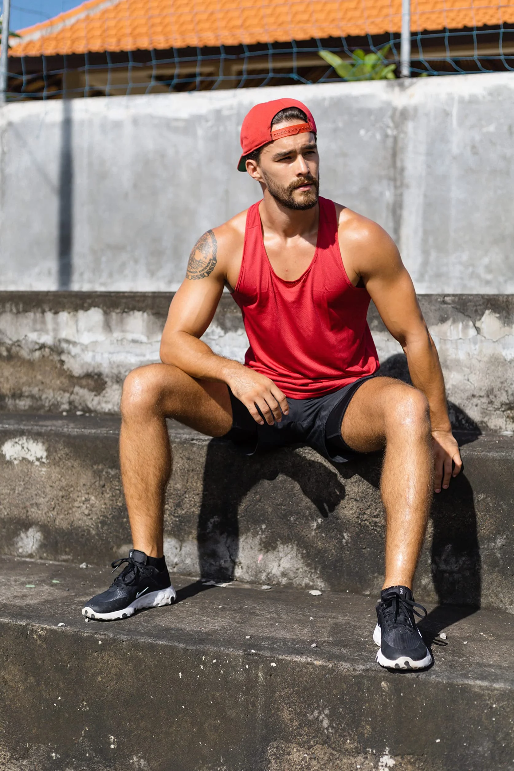 Lot de 3 Débardeur de Sport Homme,T-Shirt sans Manches Maillot Séchage Rapide Respirant Running Tee Shirt pour Sports Jogging Musculation