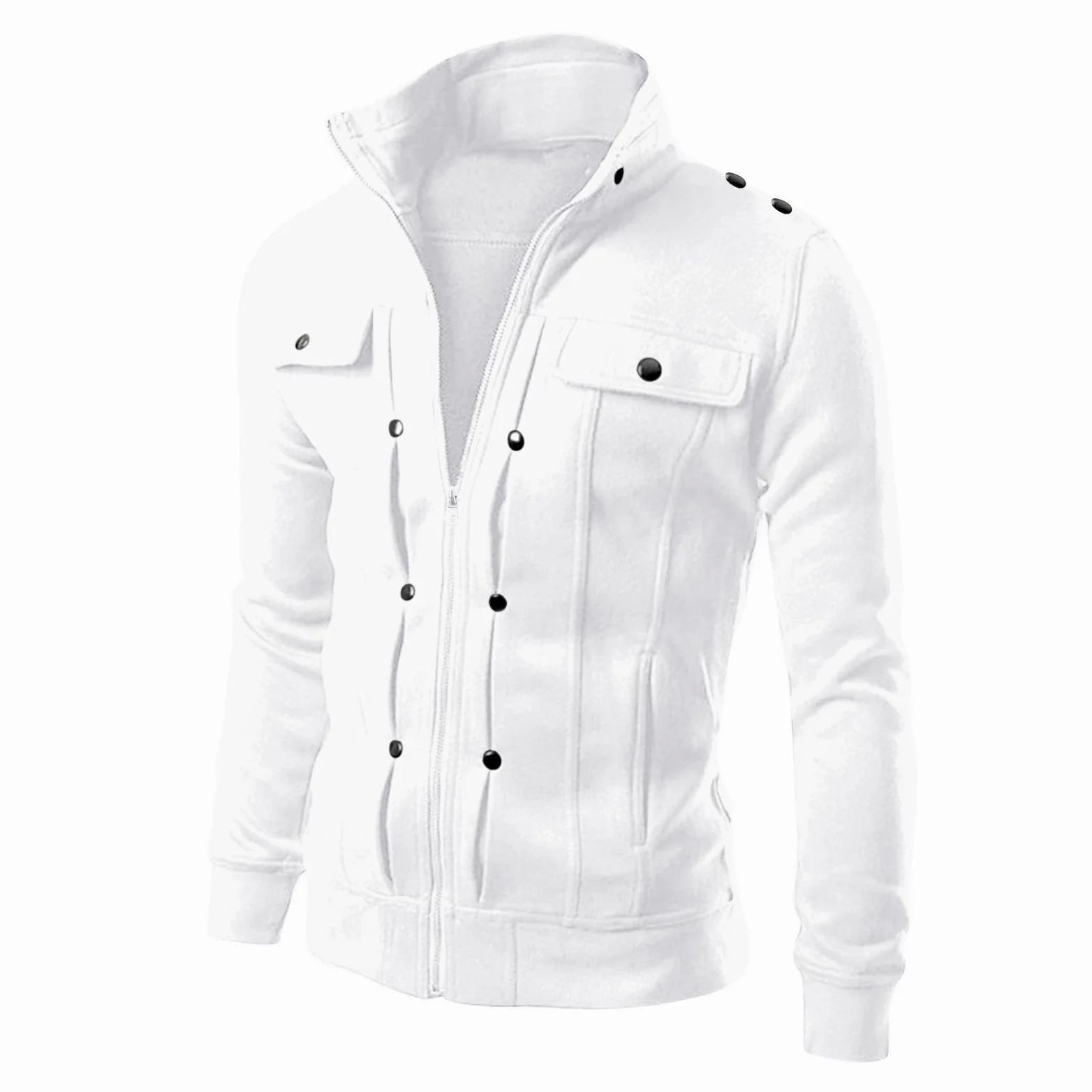 Survêtement pour homme, style rétro américain, veste de travail, pantalon multi-poches, ensemble d'automne et de loisirs, couleur unie, 2 pièces, veste cargo et pantalon, ensemble de