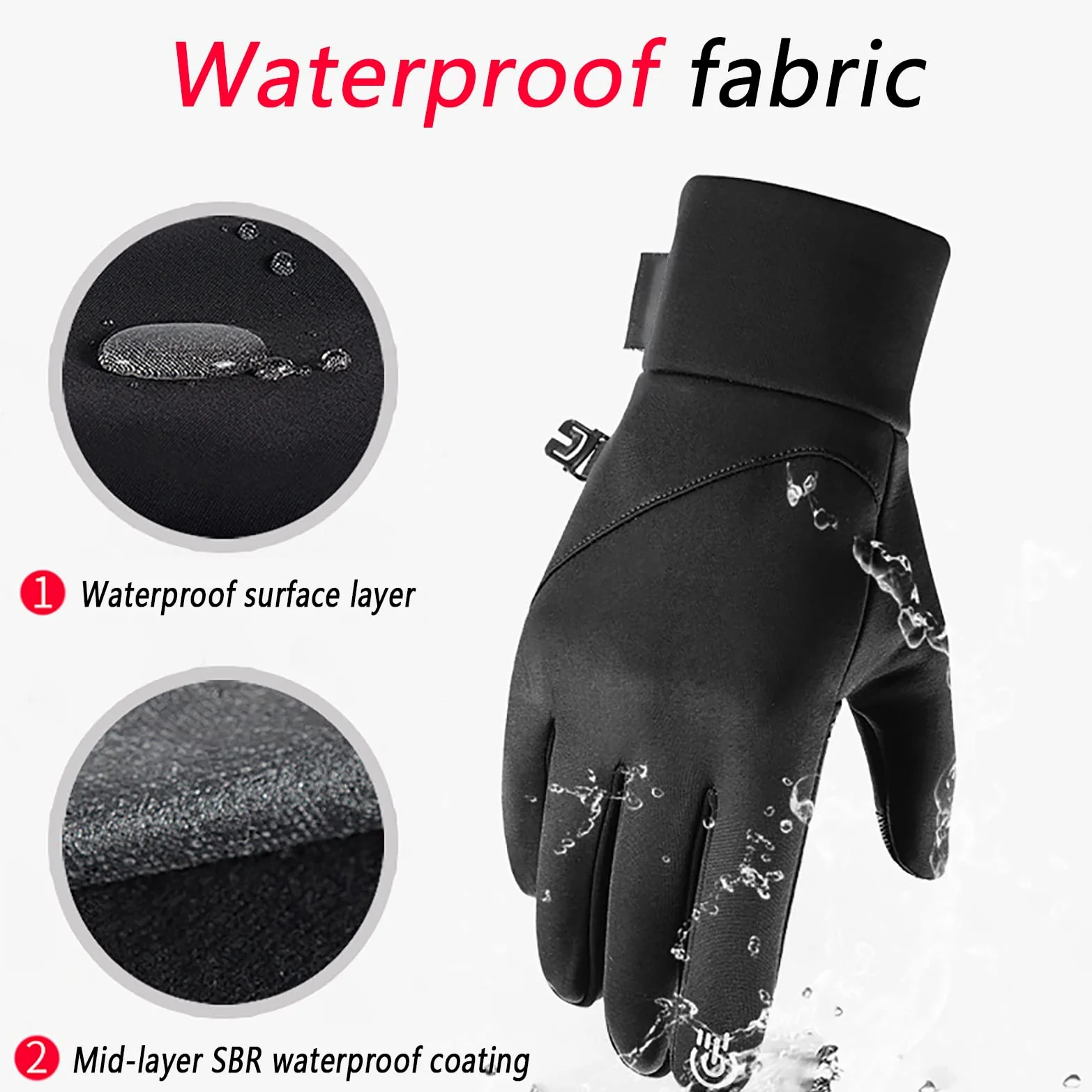 Gants de Ski Gants de Ski de Neige d'hiver -15℃ Coupe-Vent Imperméable Chaud Sports de Plein Air Snowboard Ski Vélo Gants d'hiver Homme et Femme