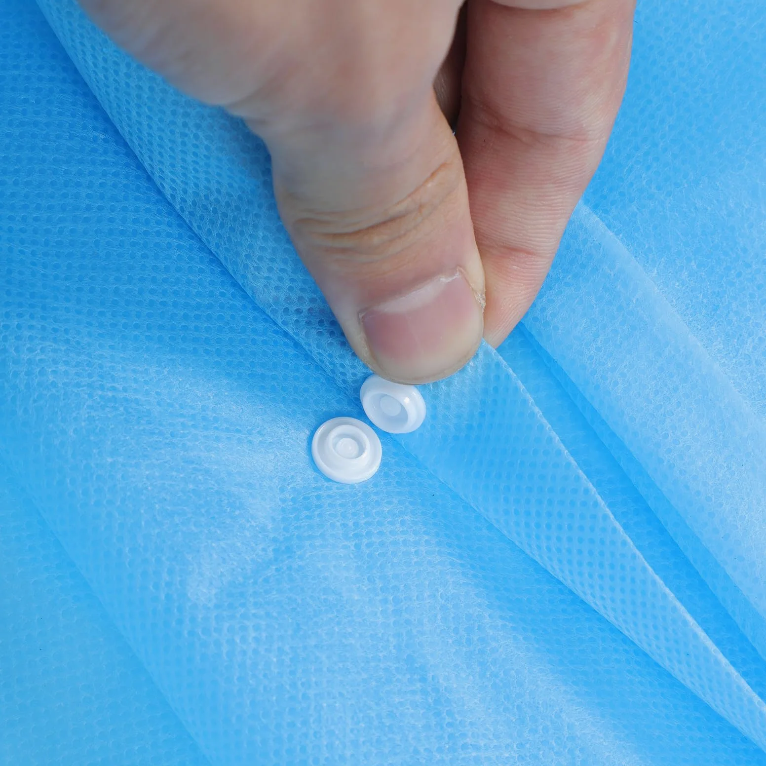 Anneome Blouses de Laboratoire Bleu Légères et Confortables Jetables en Tissu Non Tissé Lot de 10 Taille 3xl Boutons pour Environnements de Travail