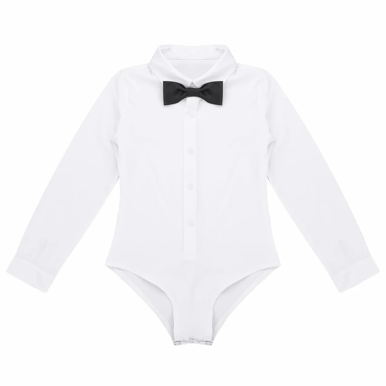 Costume De Ballet Garçons Enfant Body De Danse Latine Combinaison Justaucorps Gymnastique Danse Chemise Body Avec Nœud Papillon