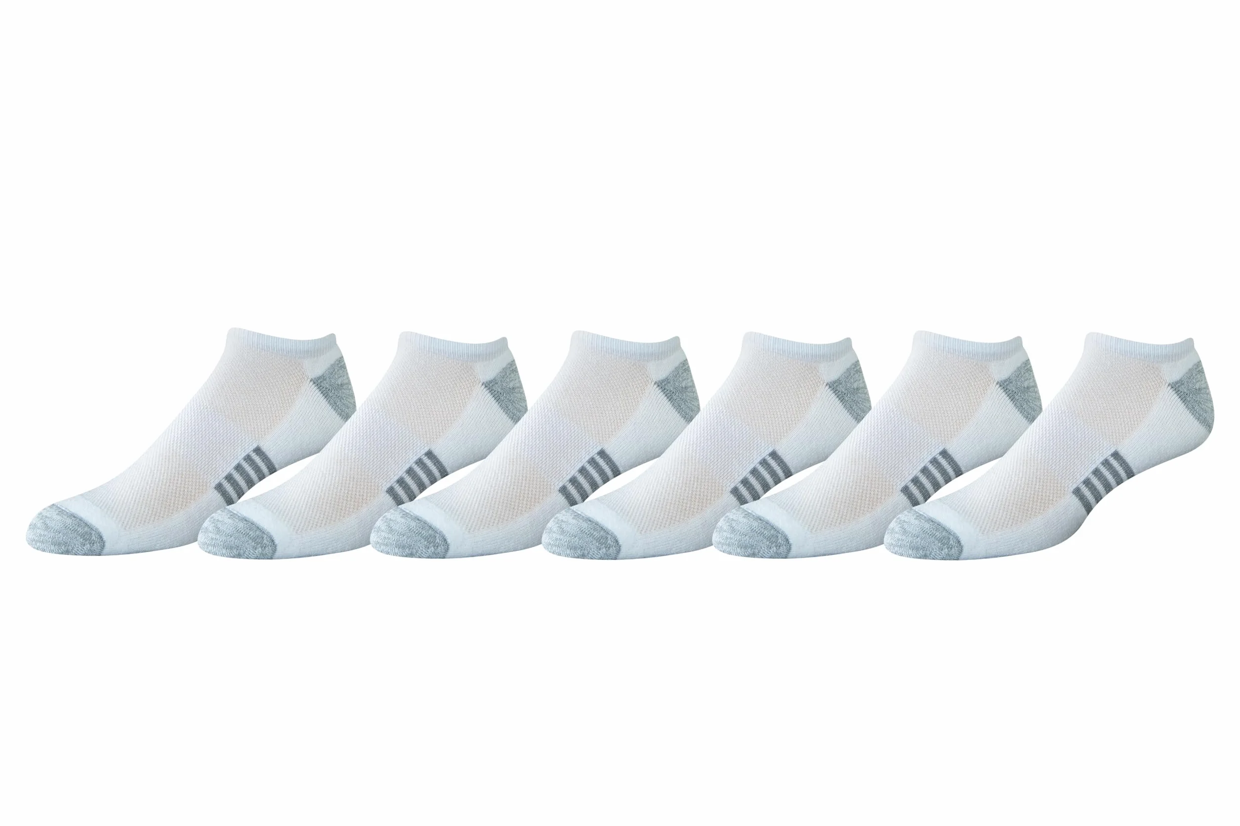 Amazon Essentials Homme Chaussettes Invisibles en Coton pour Hommes, Rembourrées et Respirant, Style Sportif