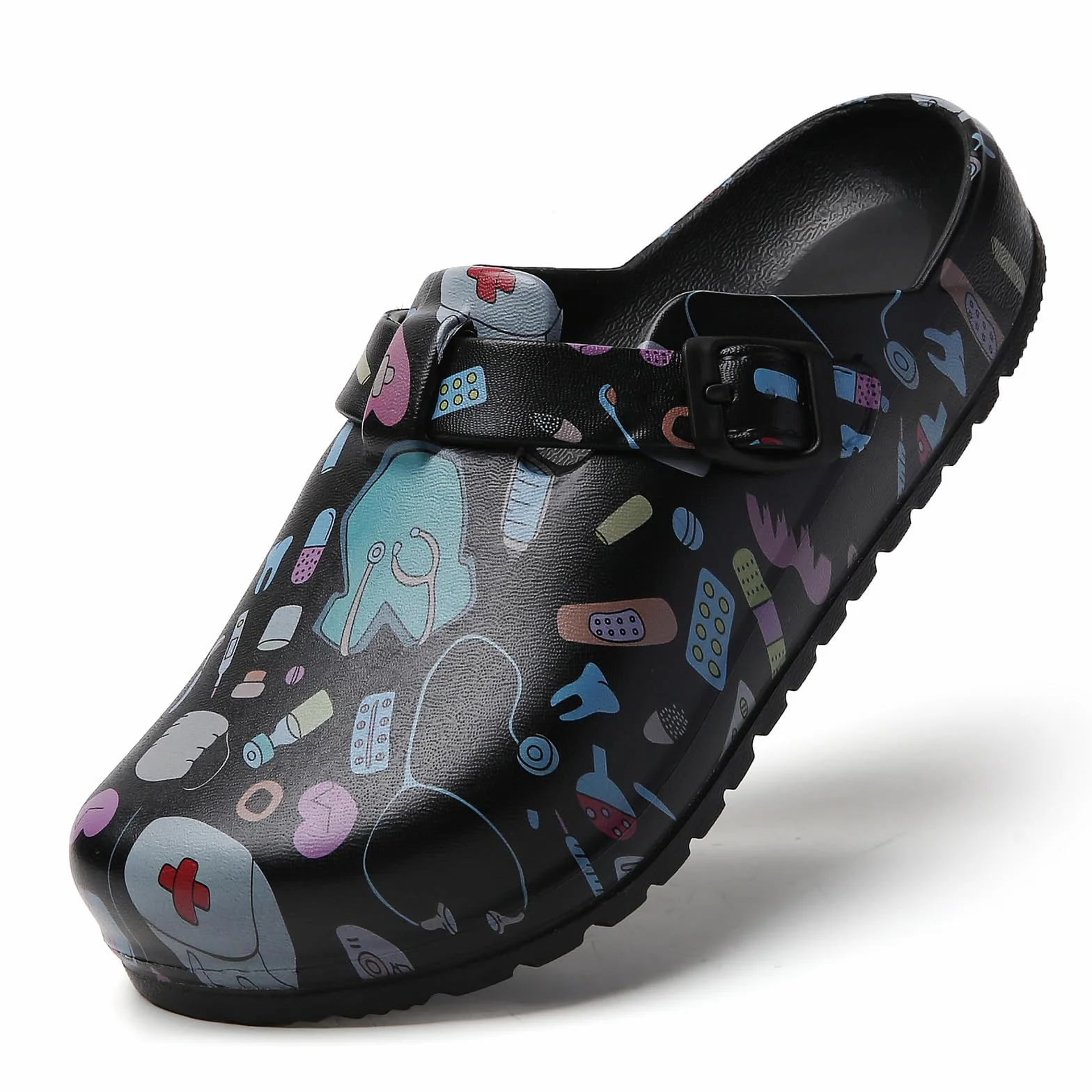 Sabots Médicaux Femme Antidérapants – Chaussures de Travail en EVA Imperméables, Légères et Confortables, Sabots Infirmière à Motifs pour Hôpital Jardin Usage Quotidien