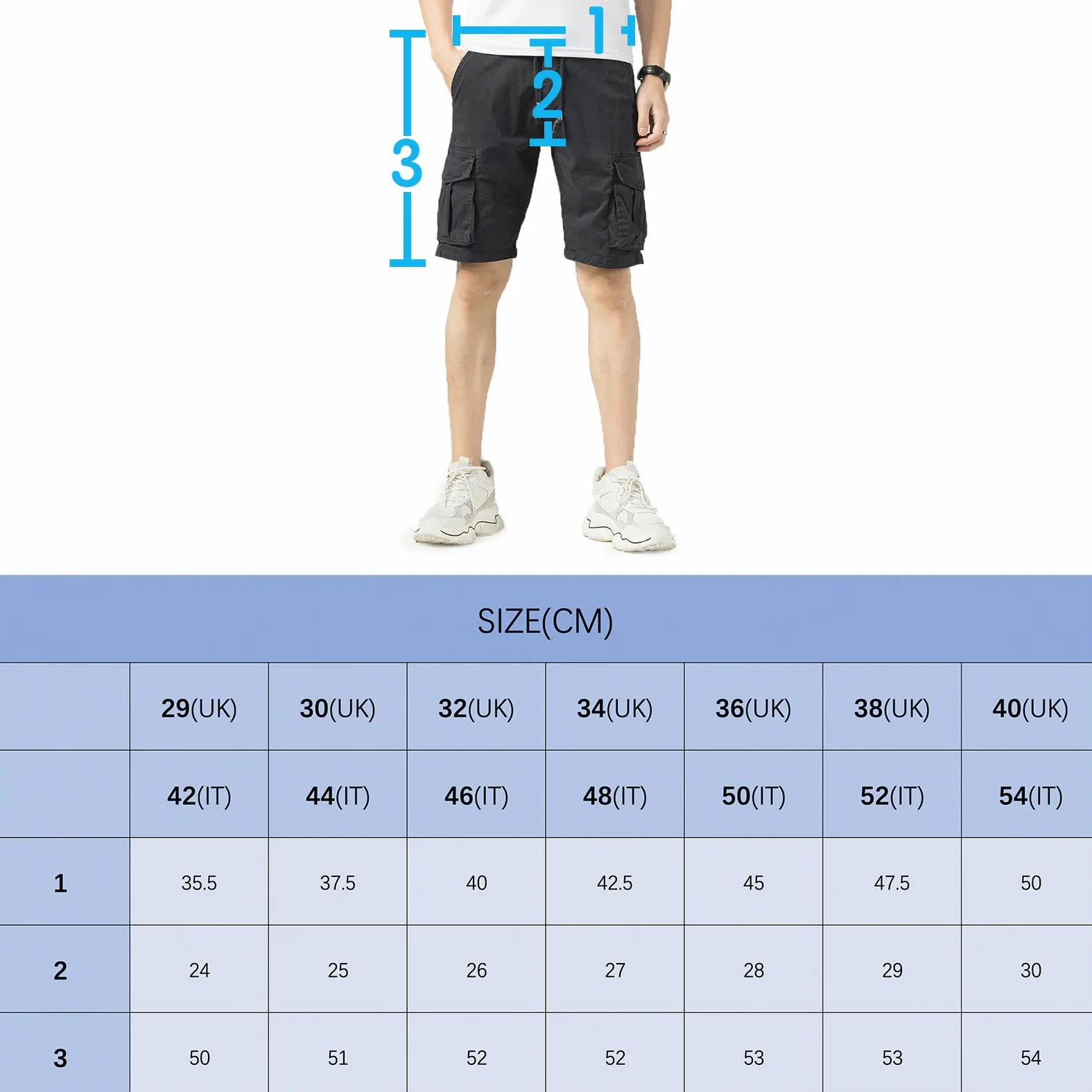 TONY BACKER - Short Cargo Homme Shorts Coton Multi-Taxque Pantalon Court F1586