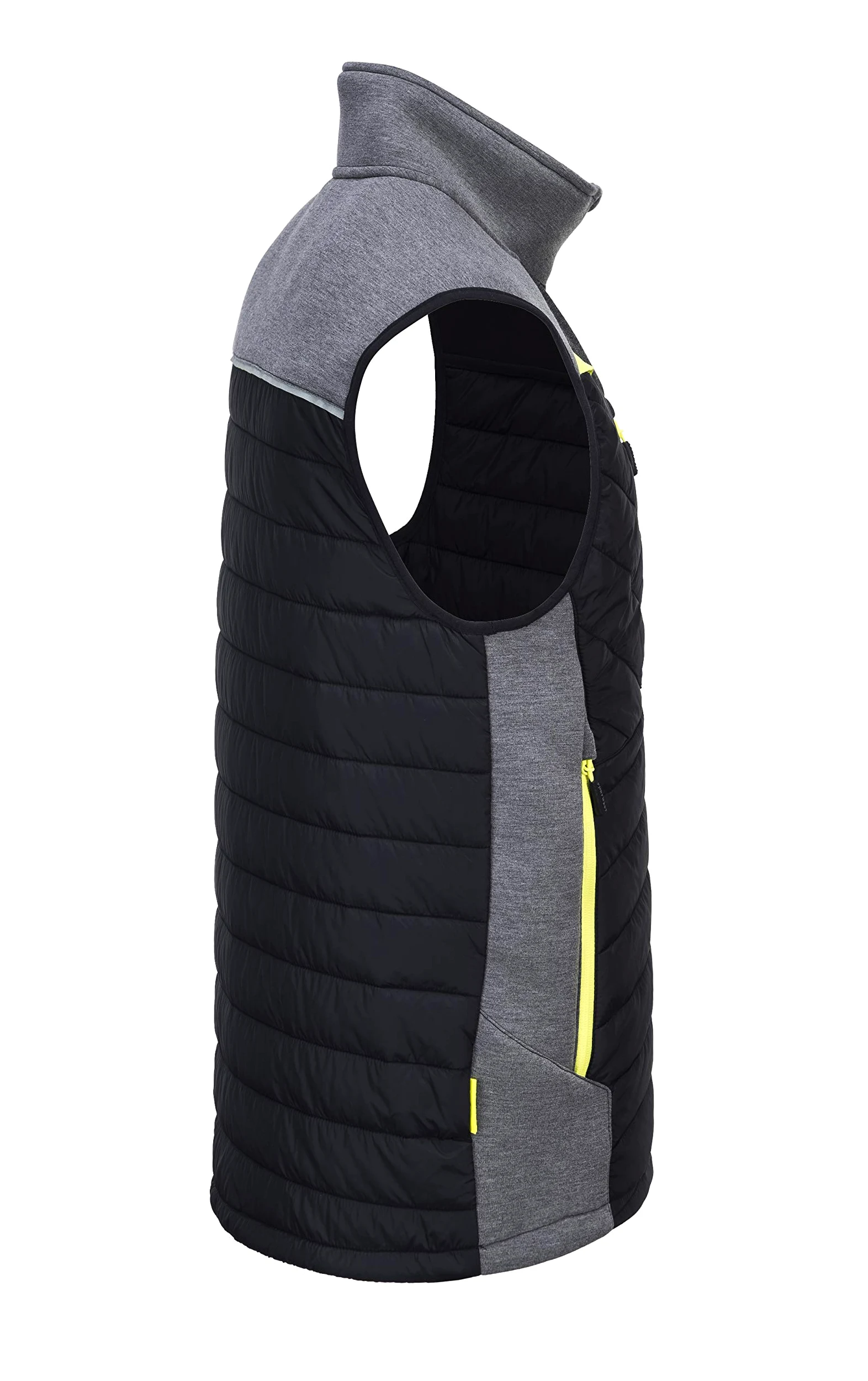Portwest DX470 DX4 Baffle Gilet Ourlet Incurvé Intérieur Cordon de Serrage | Gris métal, 3XL, Poches Latérales Zippés, Liseré Réfléchissant, Tissu Extensible, Six Poches