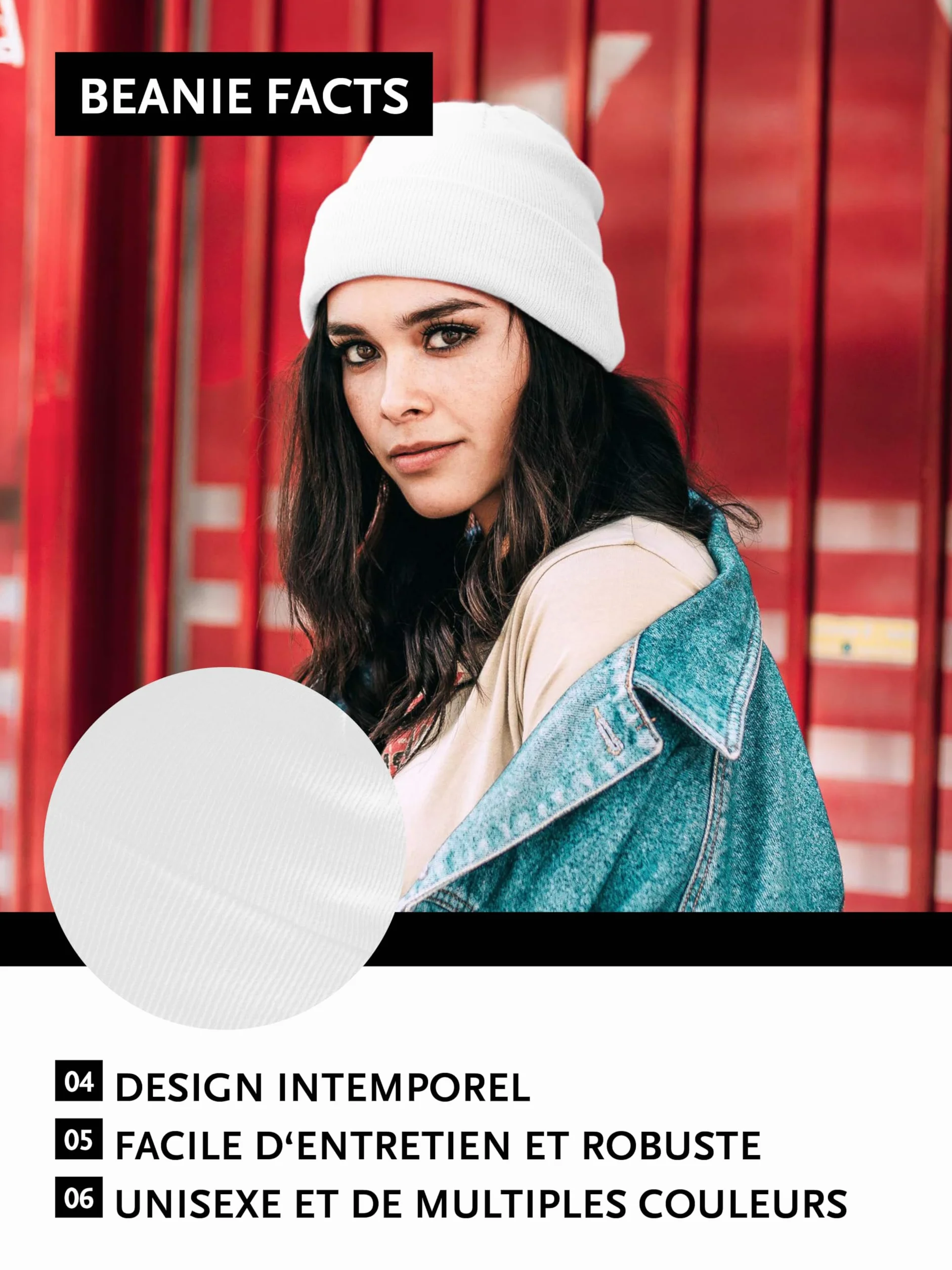 DonDon Bonnet Homme Bonnet Femme Hiver Beanie Design Classique