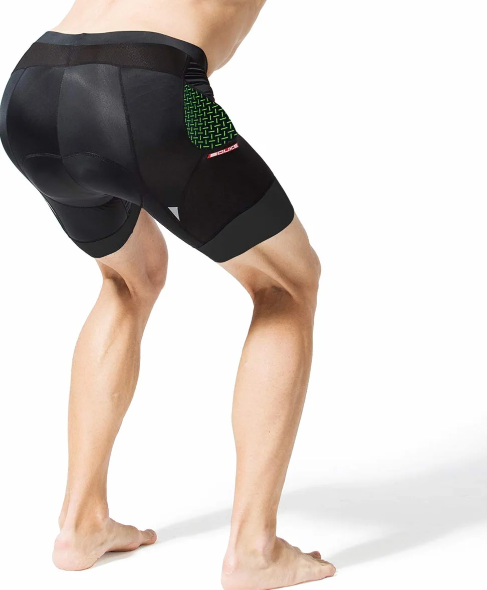 Souke Sports Short de Cyclisme pour Homme 4D Rembourré Respirant à Séchage Rapide avec Poches