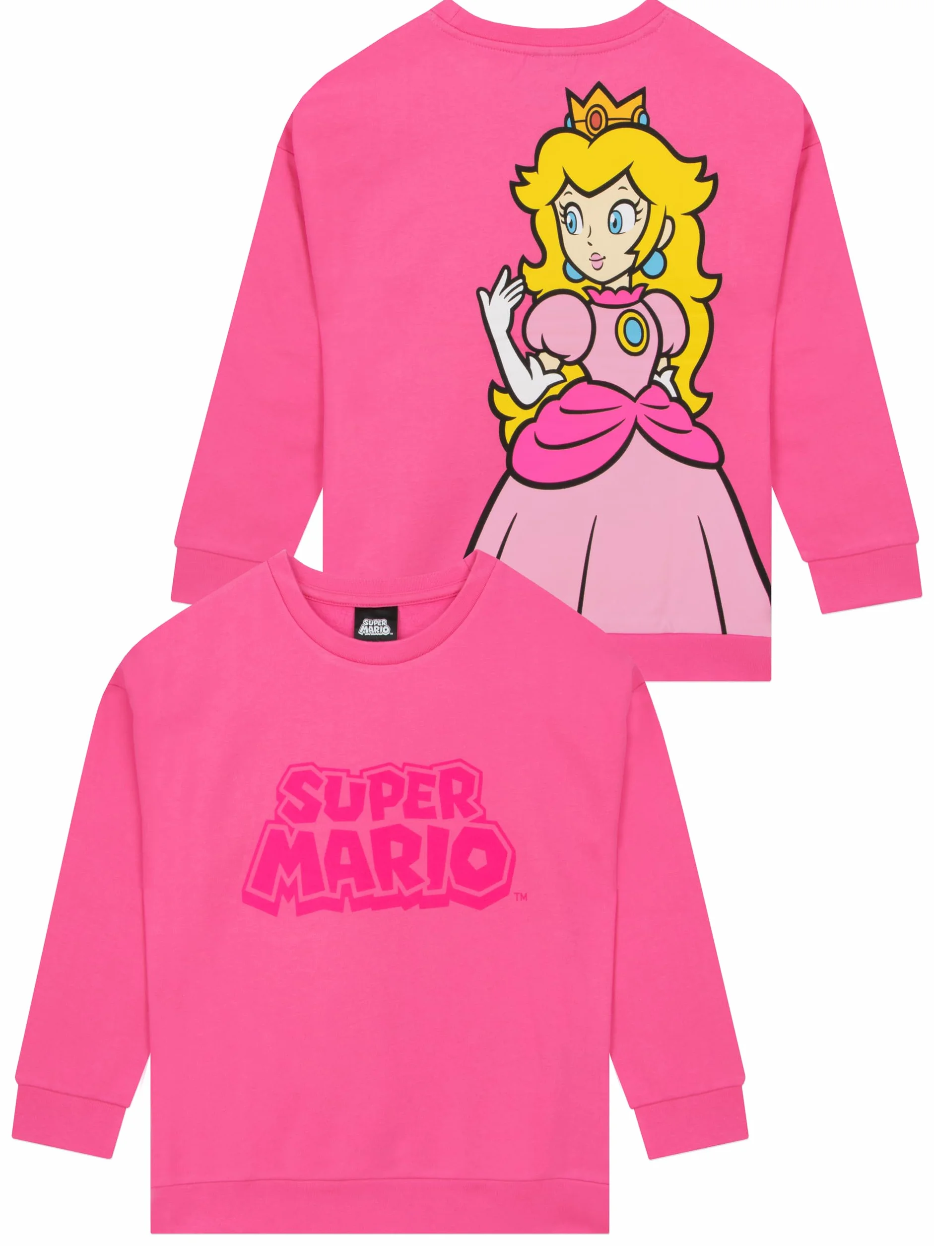 Super Mario Sweatshirt Fille, Pull Fille Princesse Peach, Sweatshirt Enfant Coton