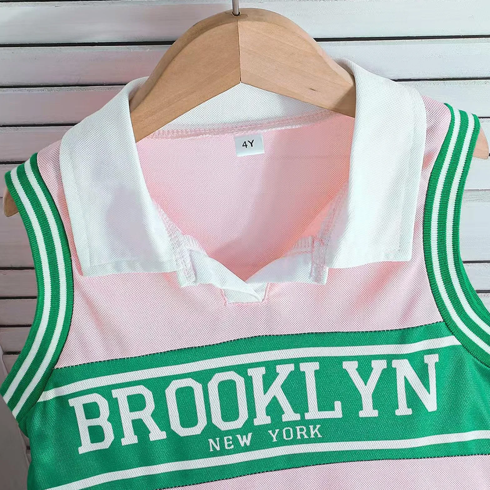Robe de tennis sans manches fille polo jupe plissée col imprimé été décontractée vêtements enfants sport quotidien